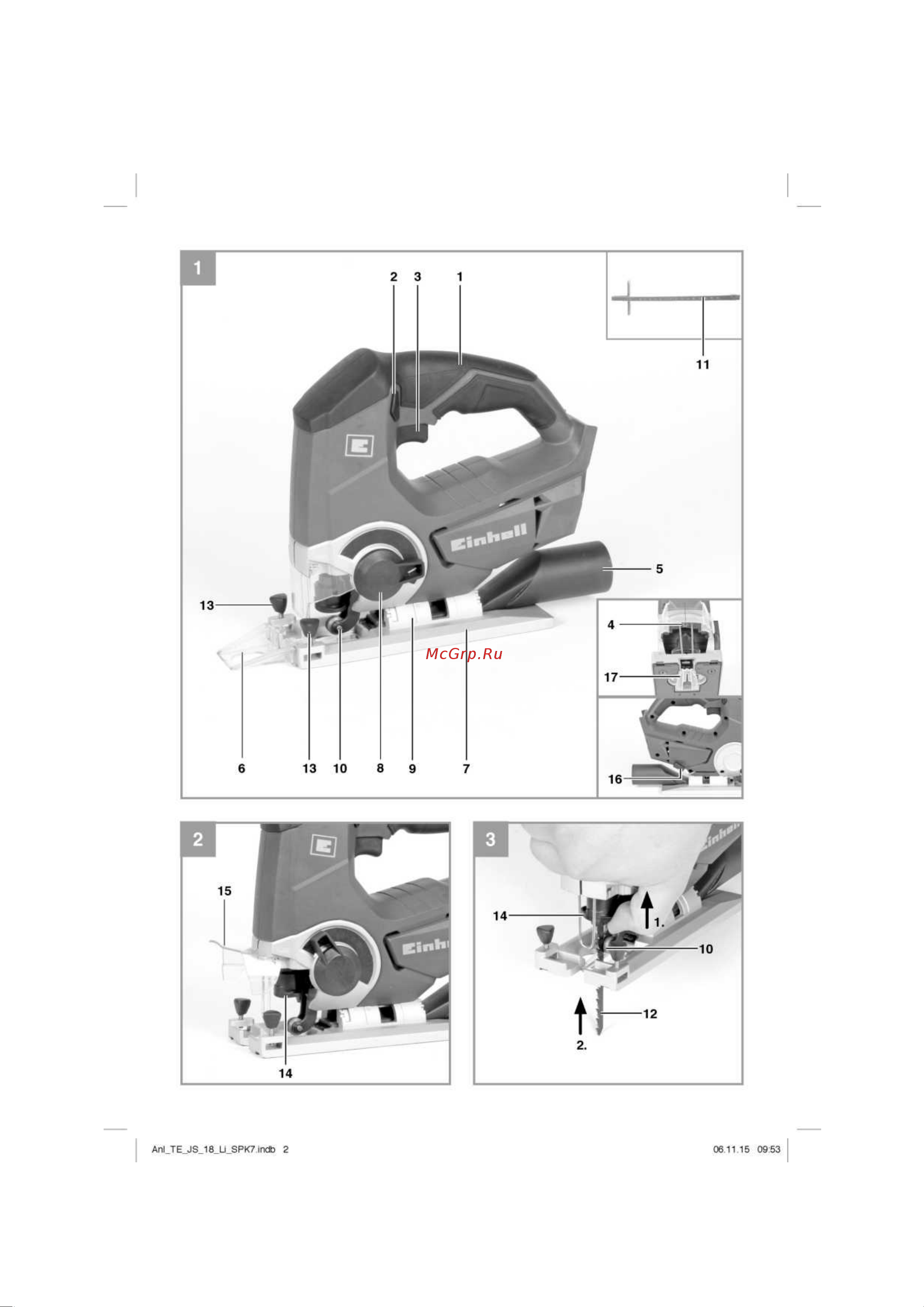Einhell PXC TE-JS 18 Li-Solo (4321200) Инструкция по эксплуатации онлайн [2/16] 505710