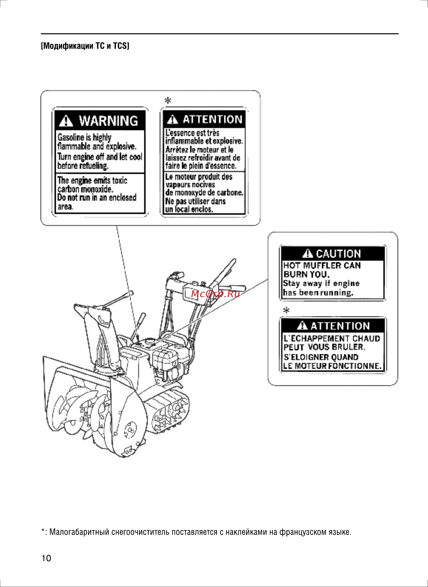 Honda HSS655K1ETD [10/64] A warning