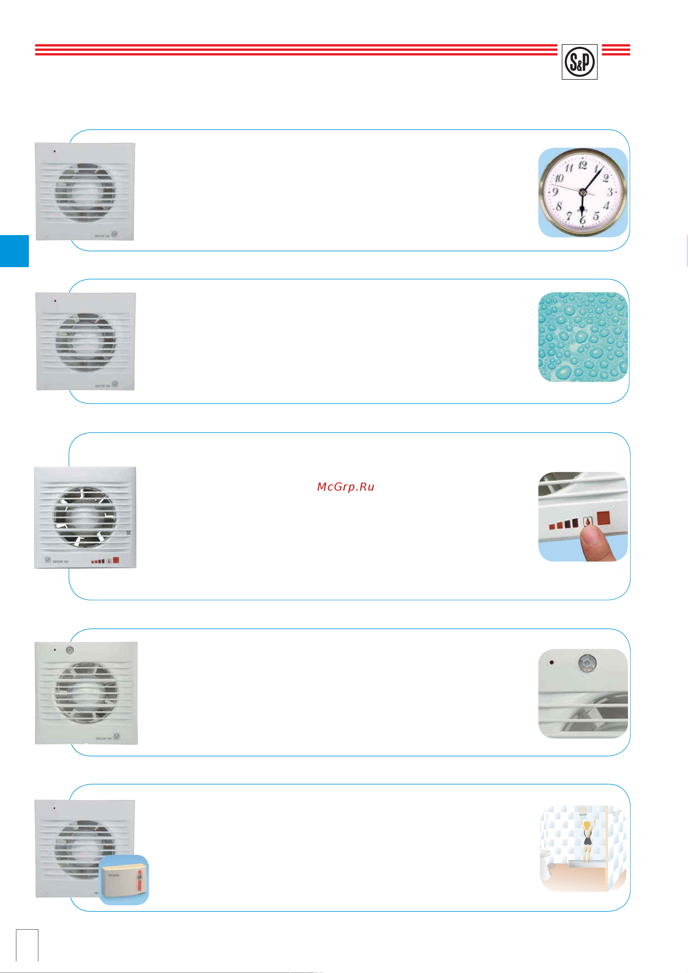 SOLER&PALAU Decor 200CH [3/5] Описание функций вентиляторов decor 100