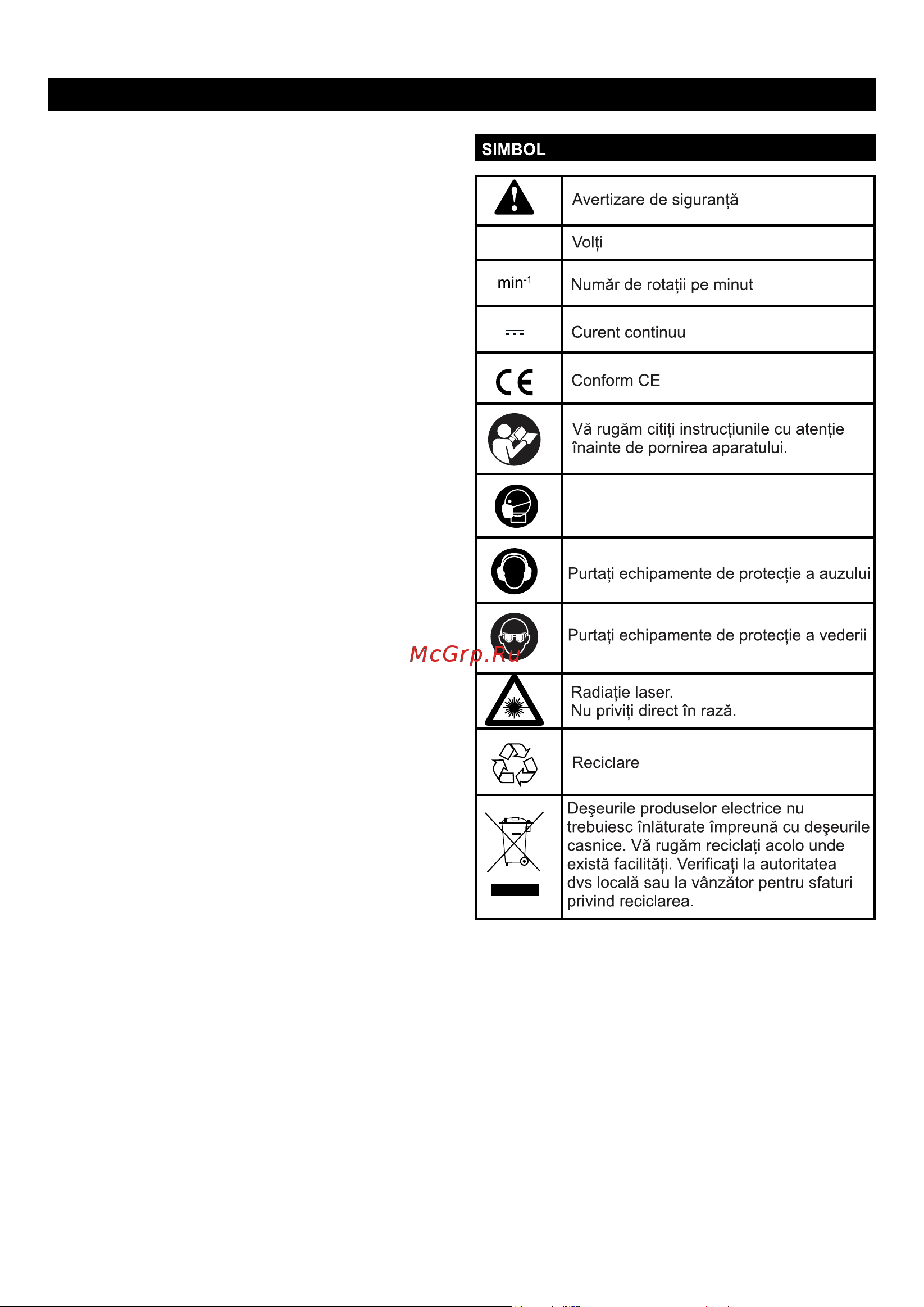 Greenworks G24CS 1500507 [78/134] Română traducere din versiunea originală a instrucţiunilor