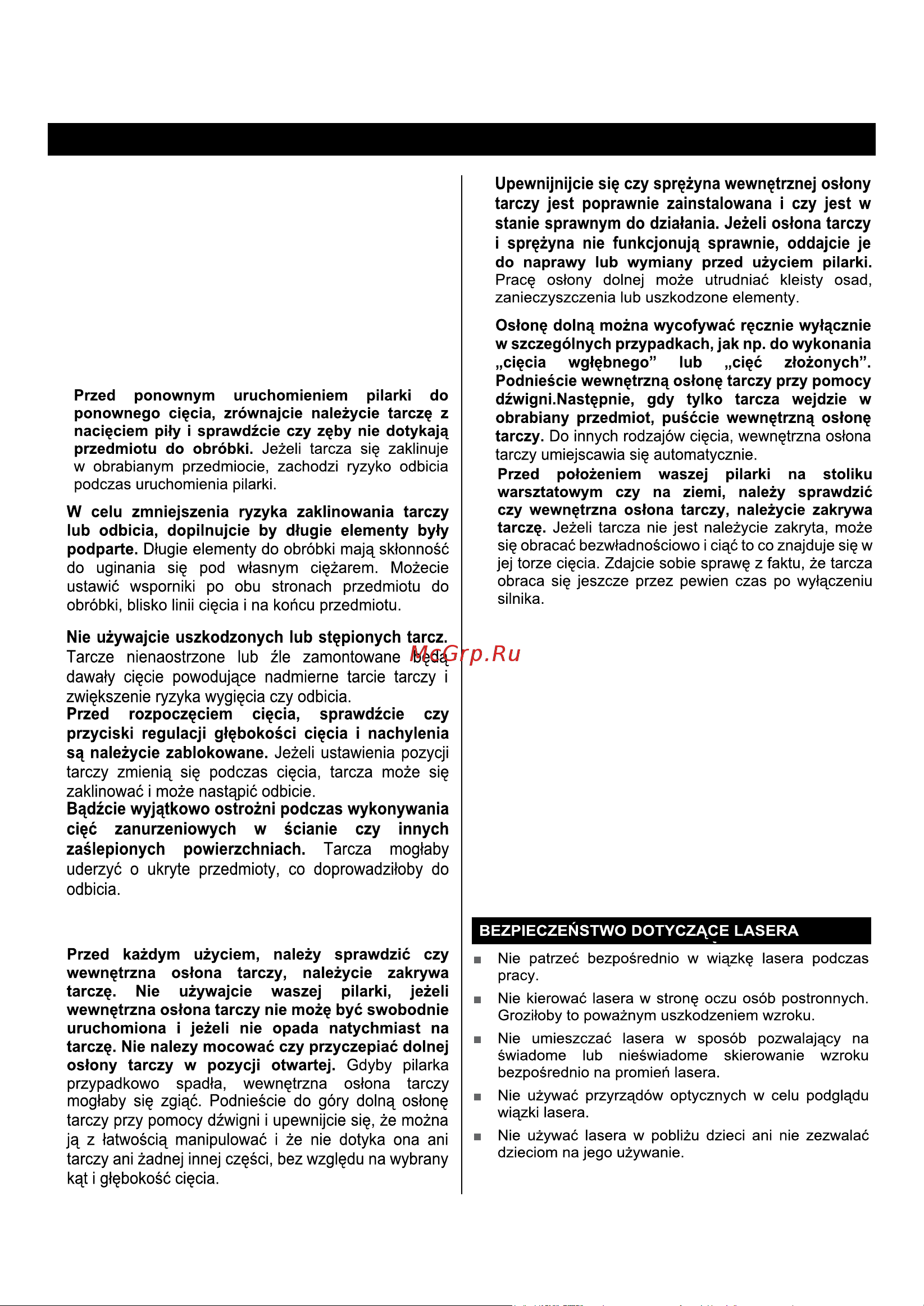 Greenworks G24CS 1500507 [82/134] Polski tłumaczenie oryginalnej instrukcji
