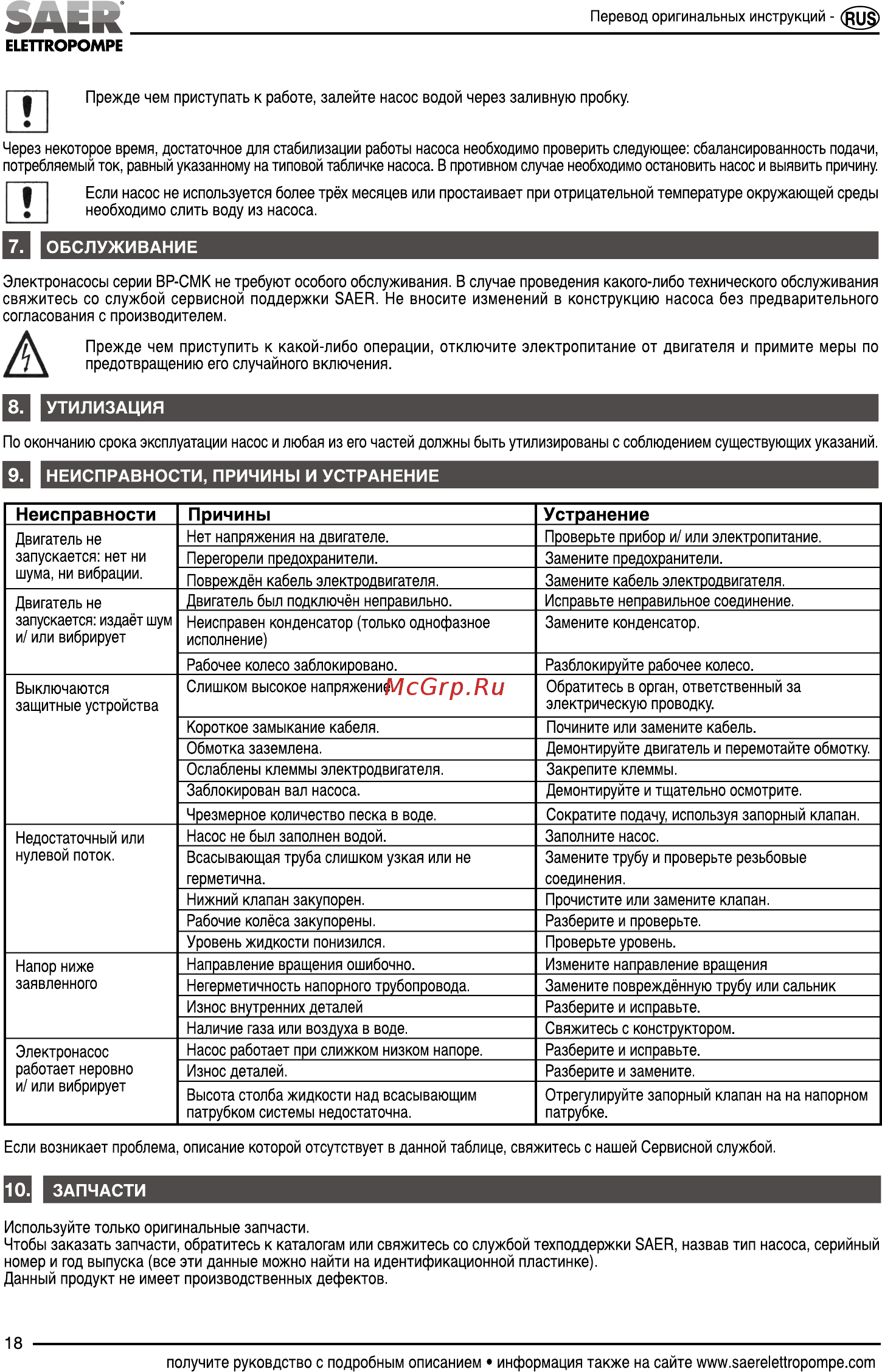Saer BP 6C  400V [18/24] Заек