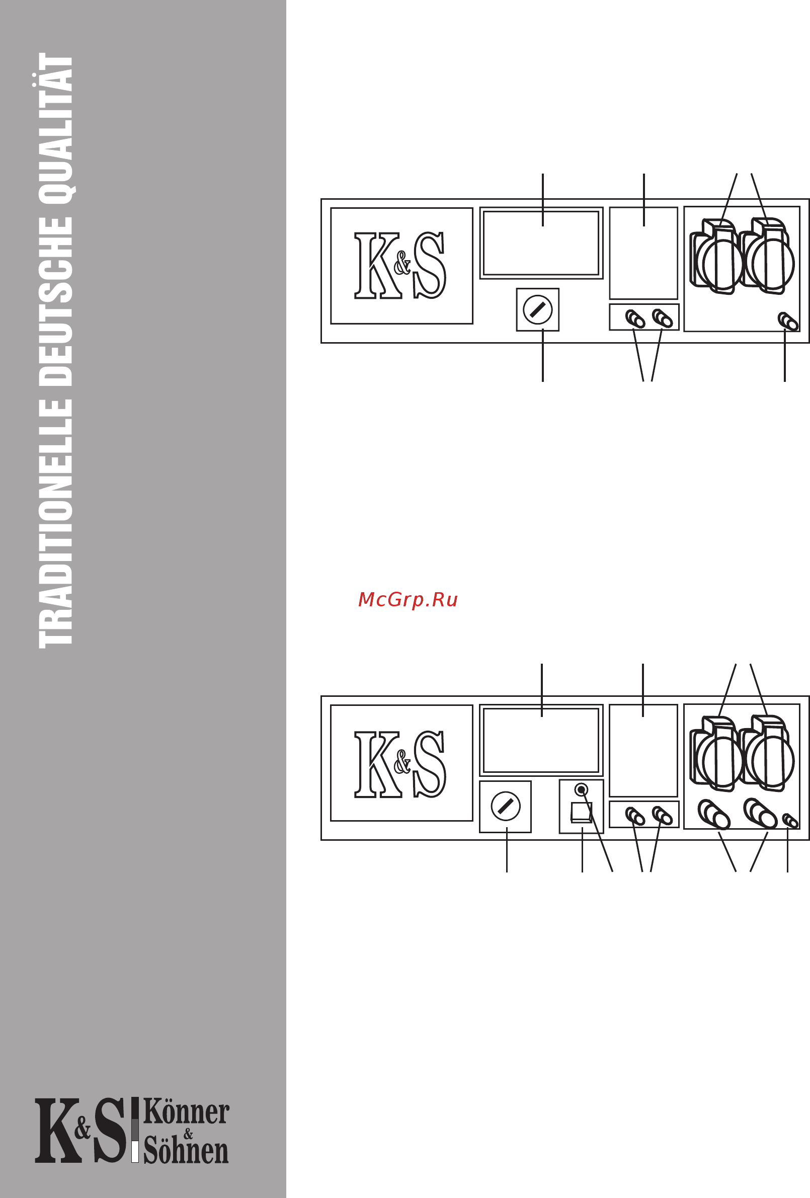 Konner&sohnen KS 10000E [15/32] Типы панелей управления
