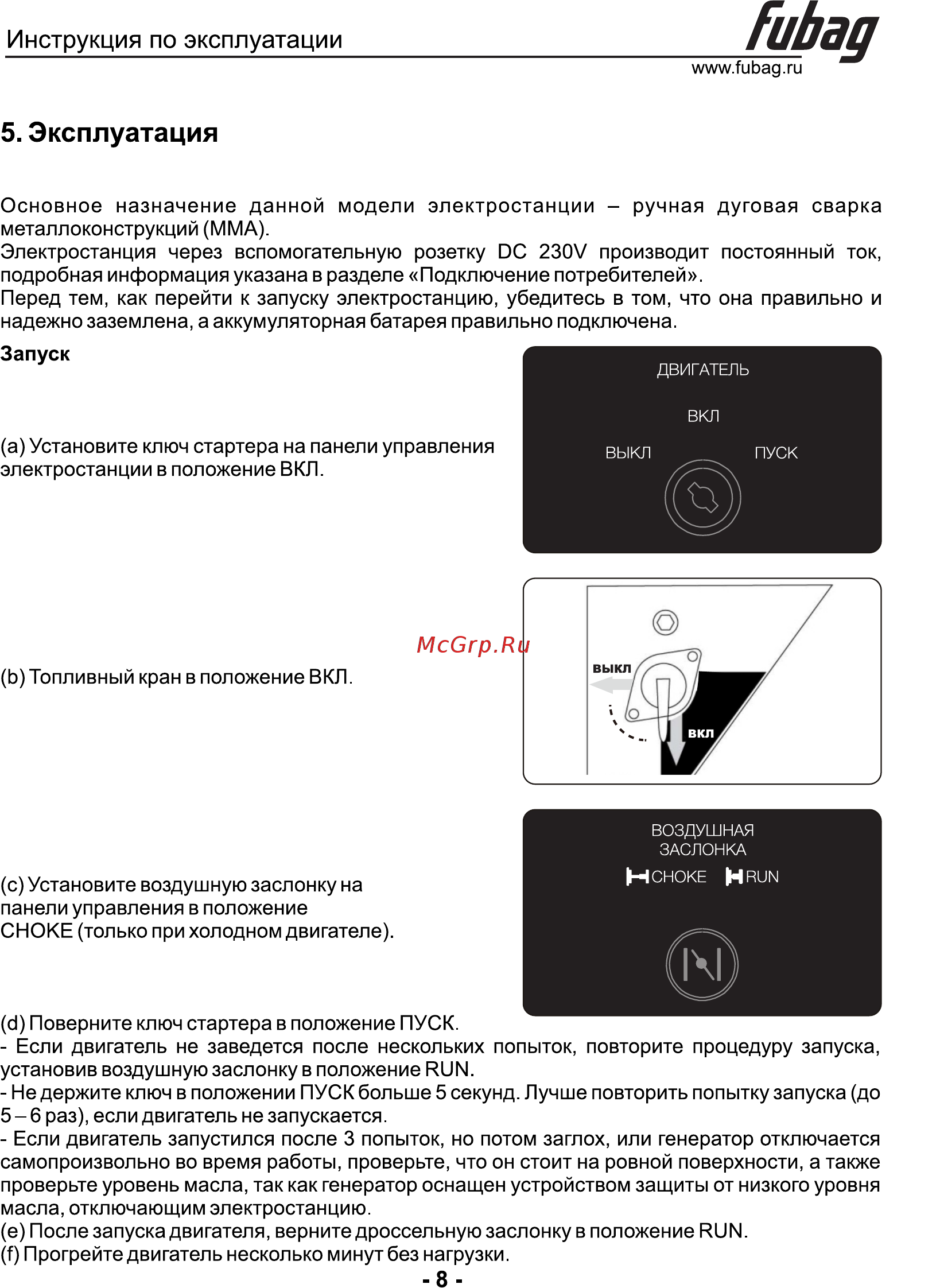 Fubag WCE 300 DC ES 220В 838989 [9/19] Страница 8