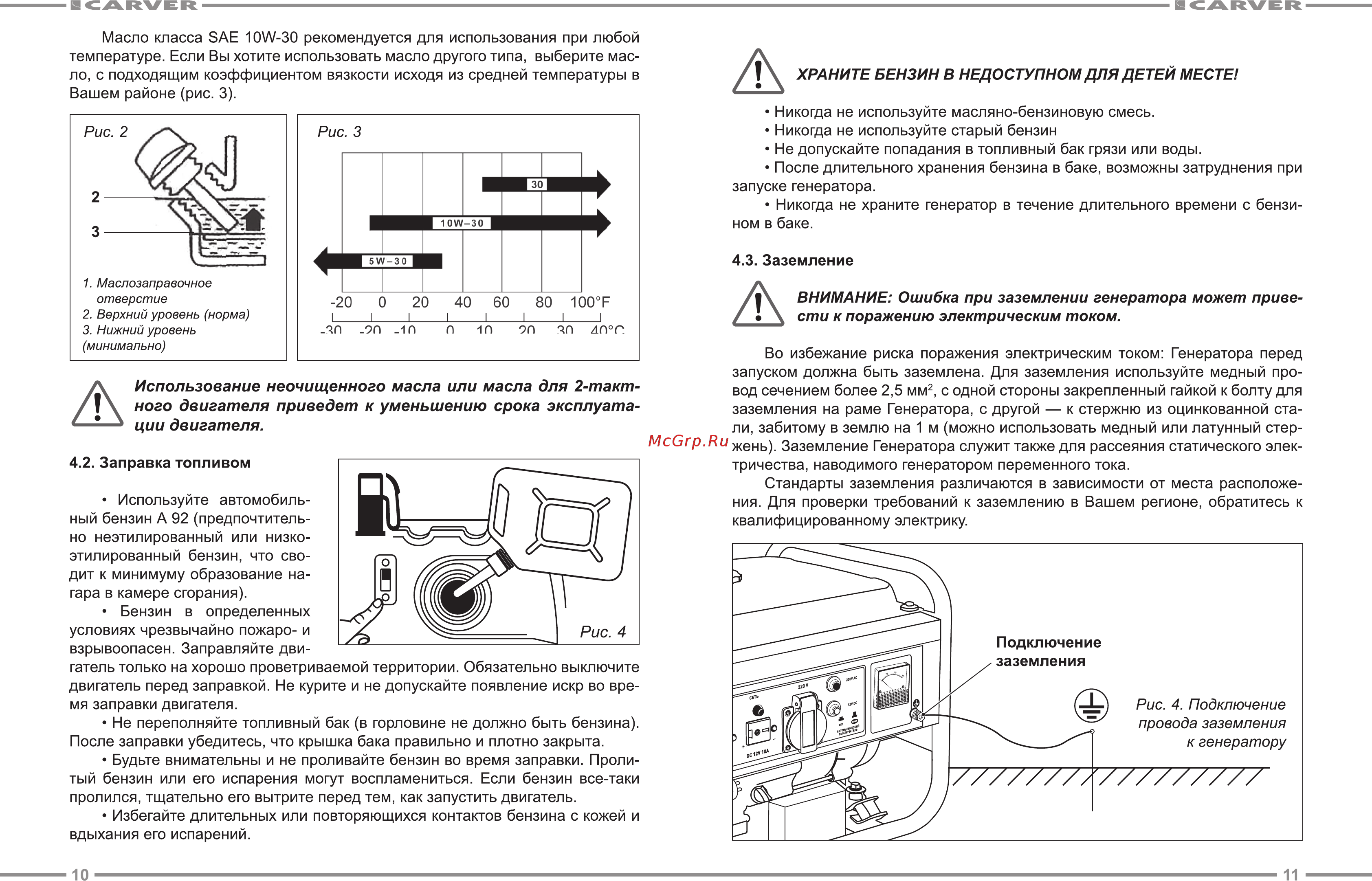 Carver PPG-1200А [6/12] Заправка топливом