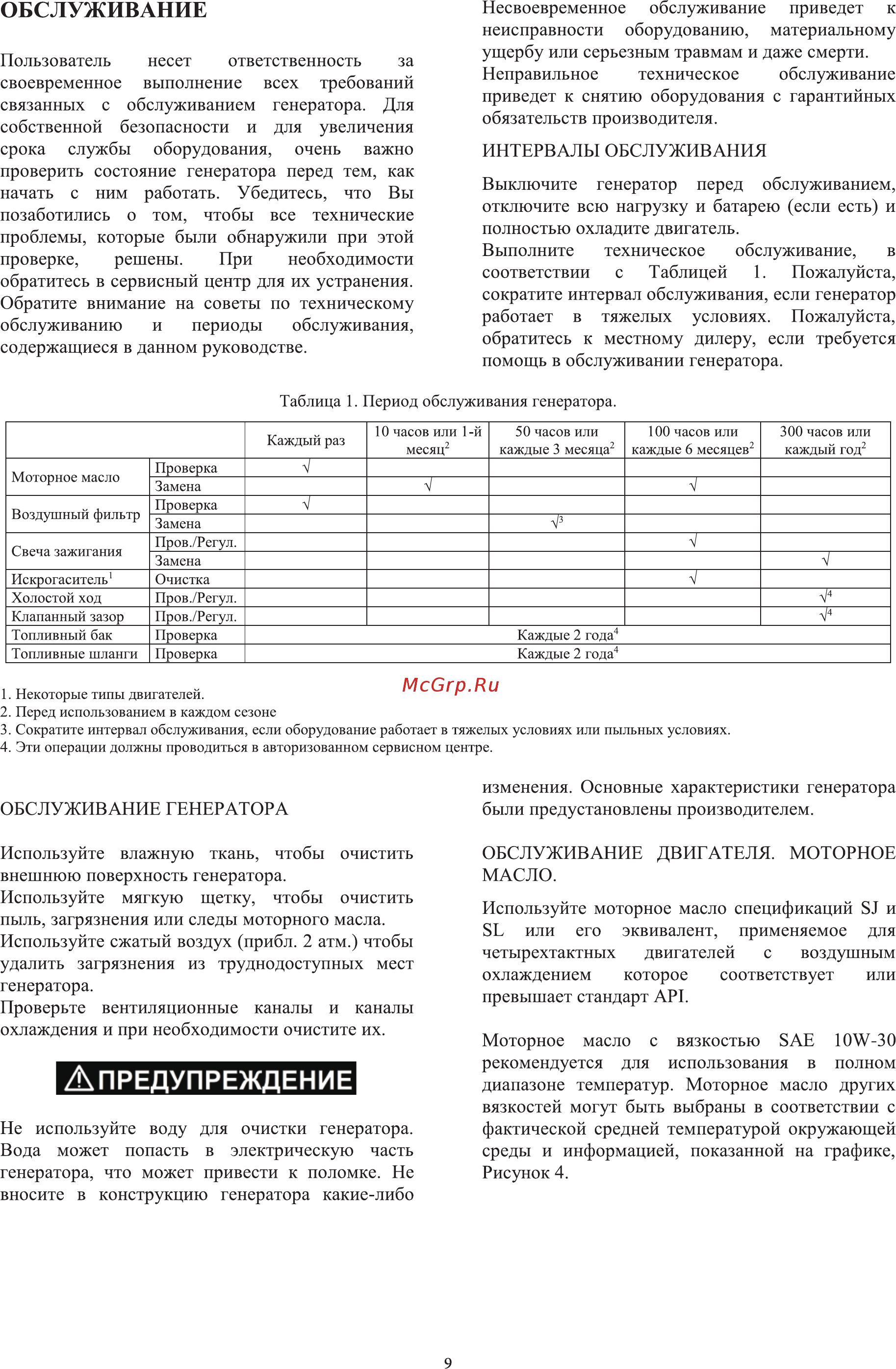 Zongshen PB 1800 [9/16] Обслуживание
