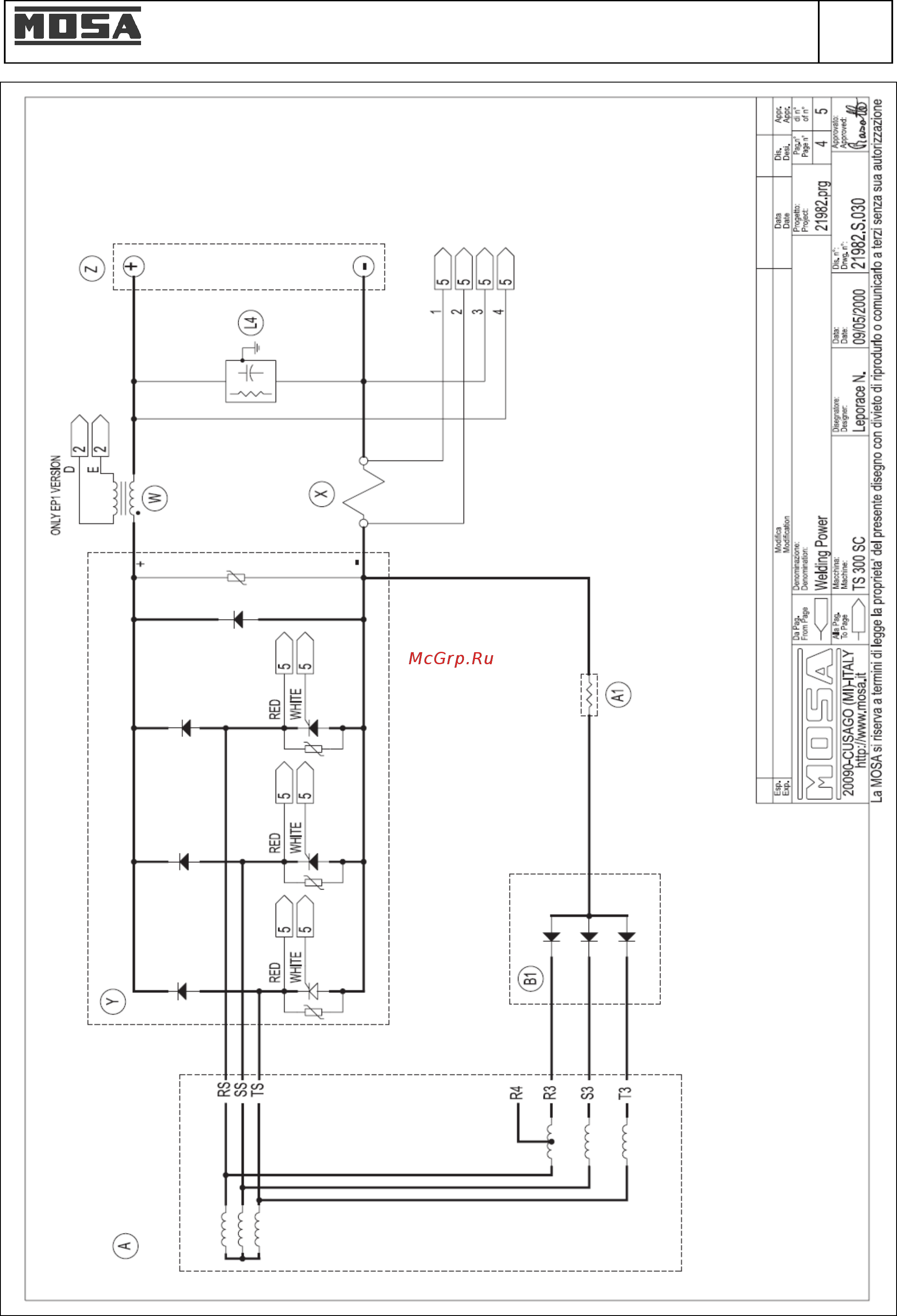 Mosa TS 300 KSX/EL [48/65] Электрическая схема ts 300 ksx