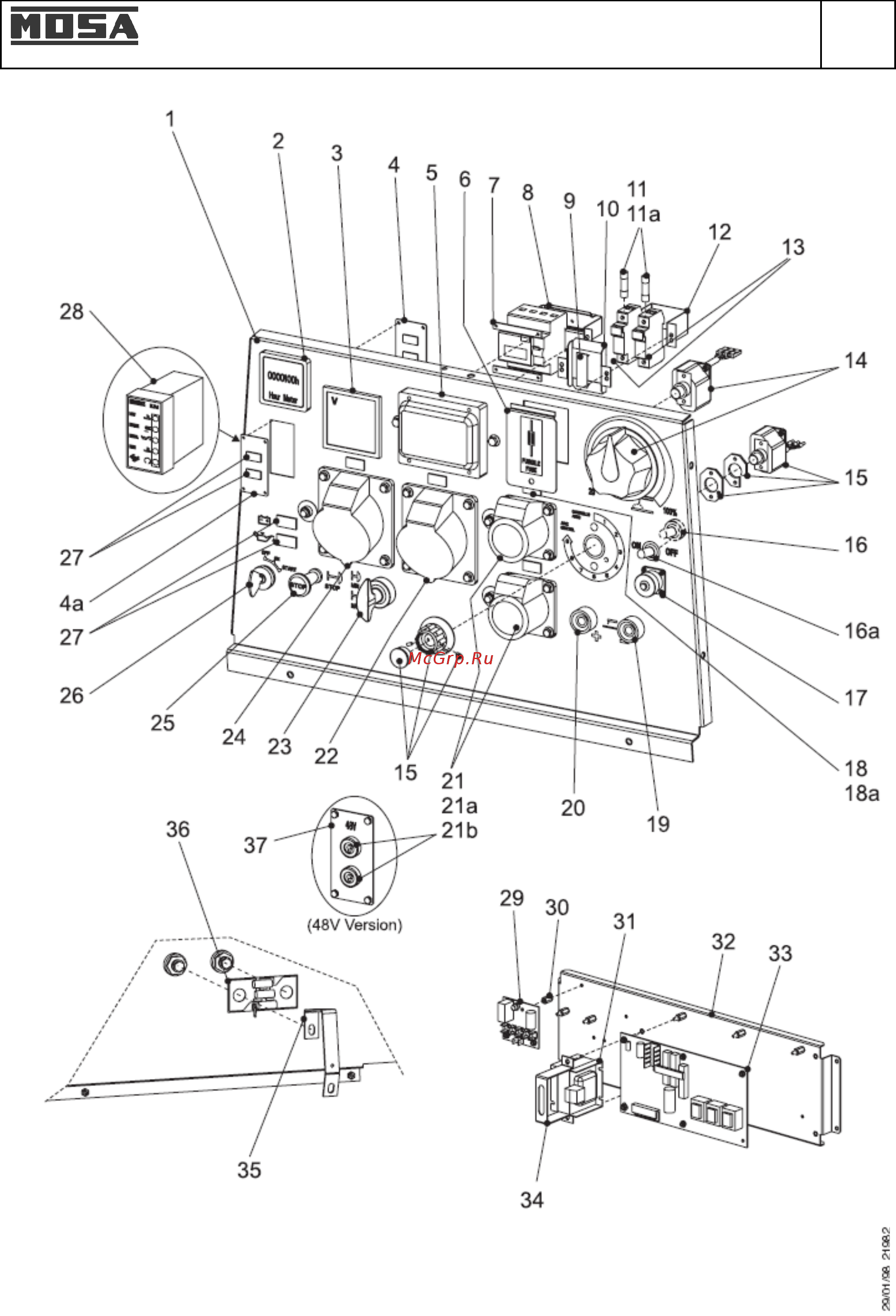 Mosa TS 300 KSX/EL [51/65] Запасные части ts 300 ksx