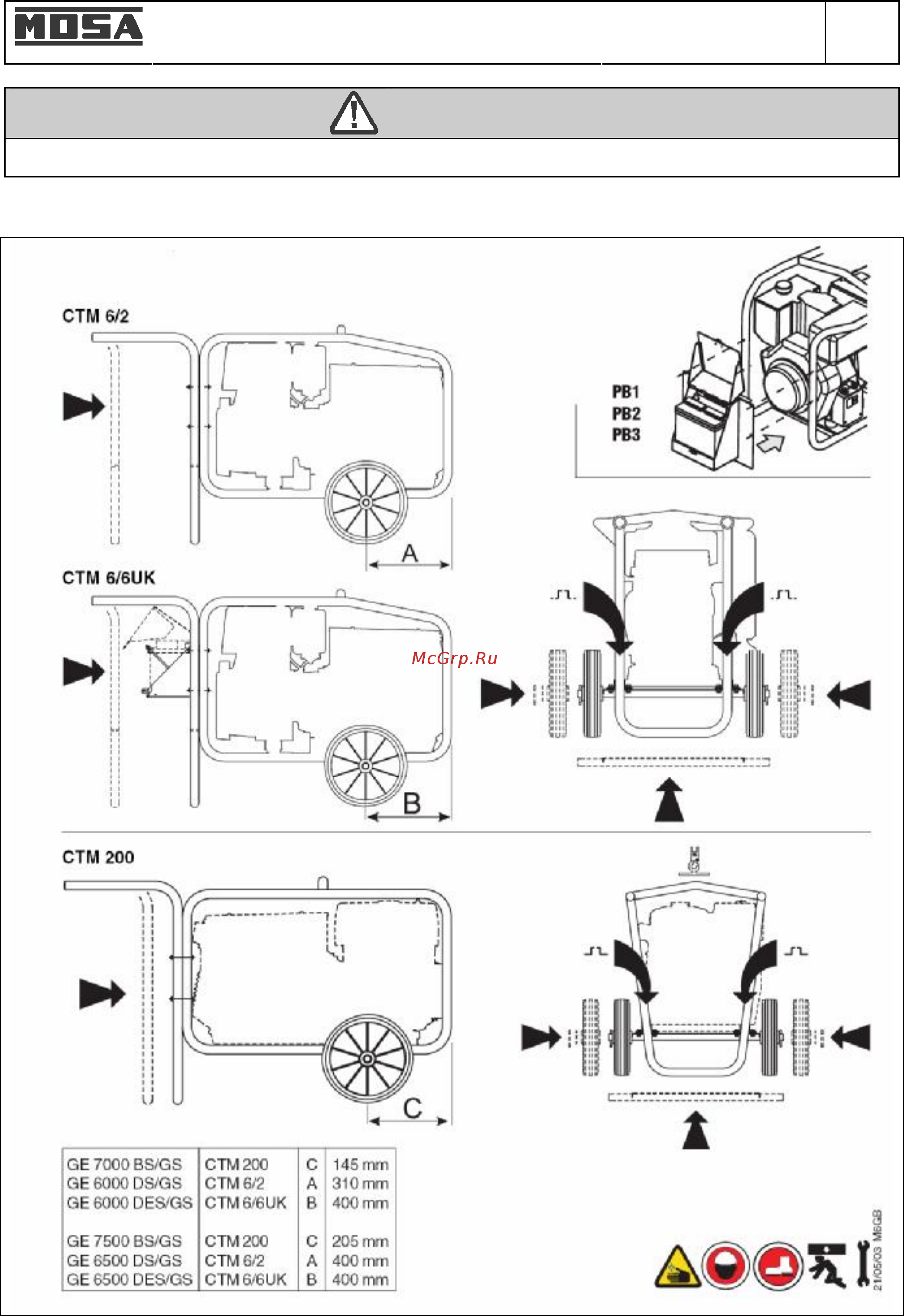 Mosa TS 200 BS/CF 27754 [15/43] Монтаж ctm200 м
