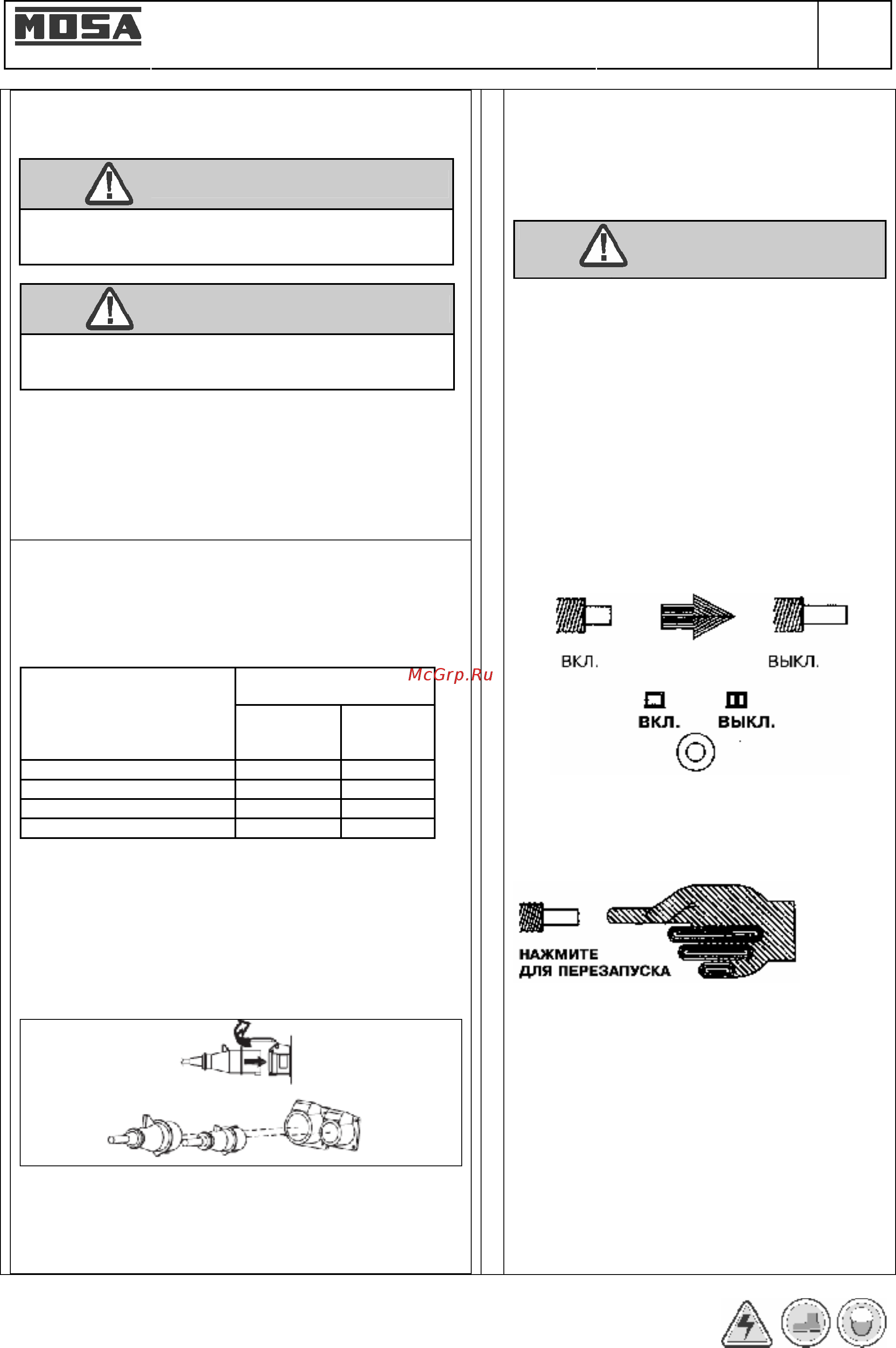 Mosa TS 200 BS/CF 27754 [22/43] Внимание
