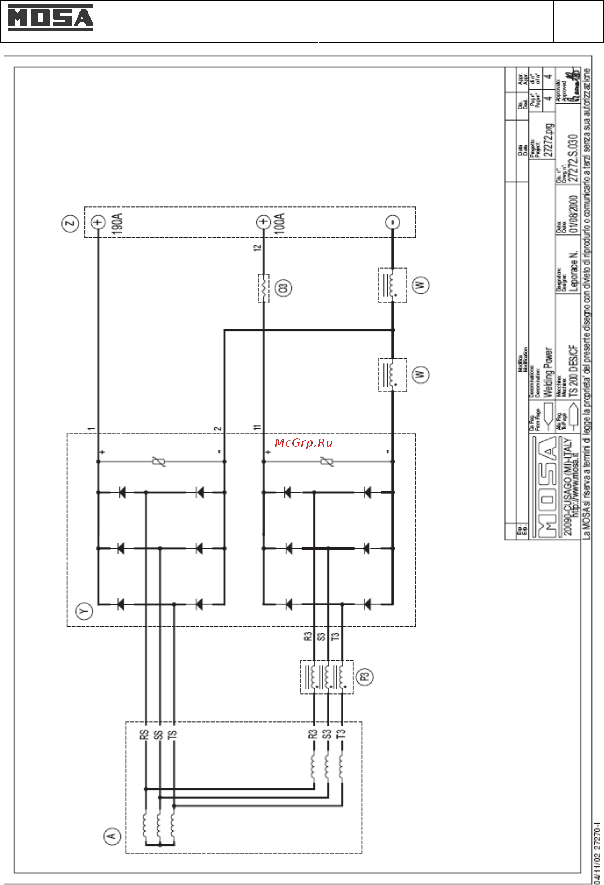 Mosa TS 200 BS/CF [35/43] Электрическая схема ts 200 bs cf m