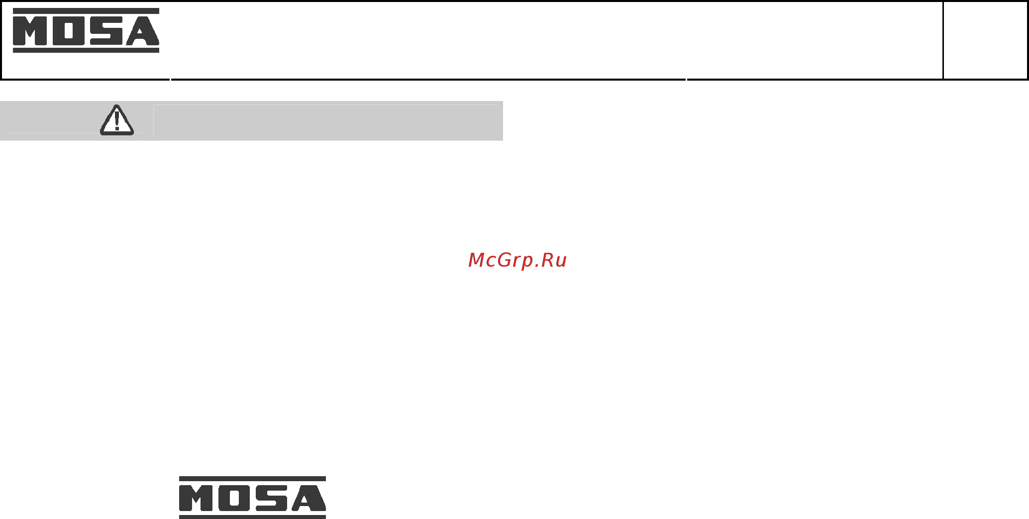 Mosa TS 200 BS/CF 27754 [4/43] Внимание