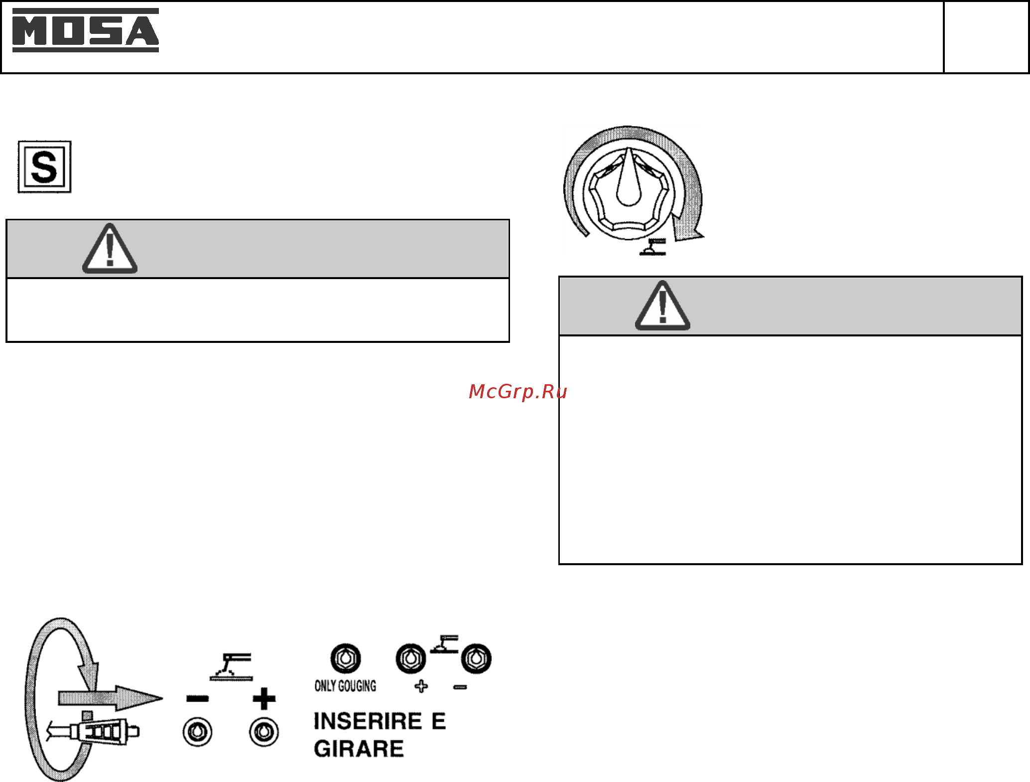 Mosa TS 200 DES/CF 17149 [20/42] Внимание