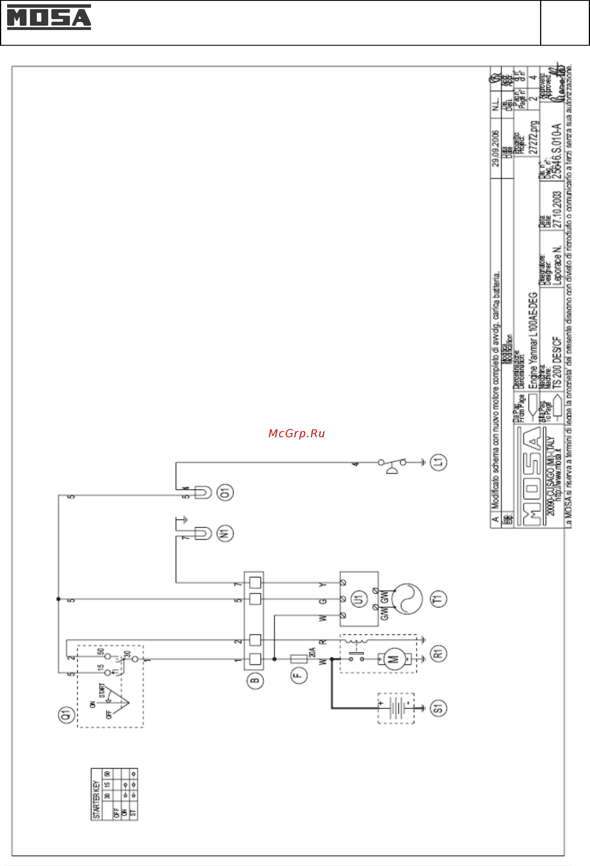 Mosa TS 200 DES/CF 17149 [31/42] Электрическая схема ts 200 des cf