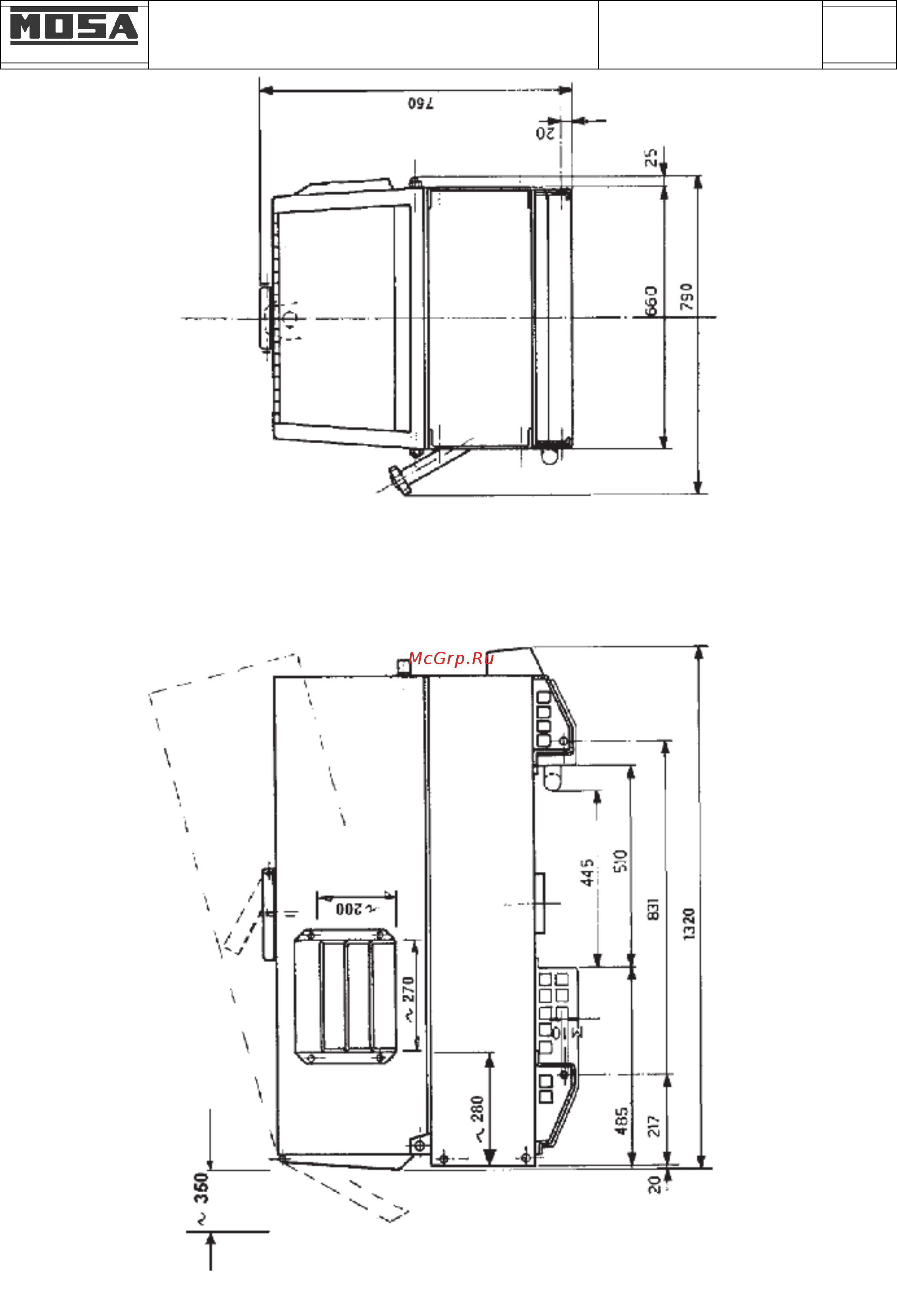 Mosa TS 250 KD/EL [39/63] Габаритные размеры ts 250 300 sc sxc