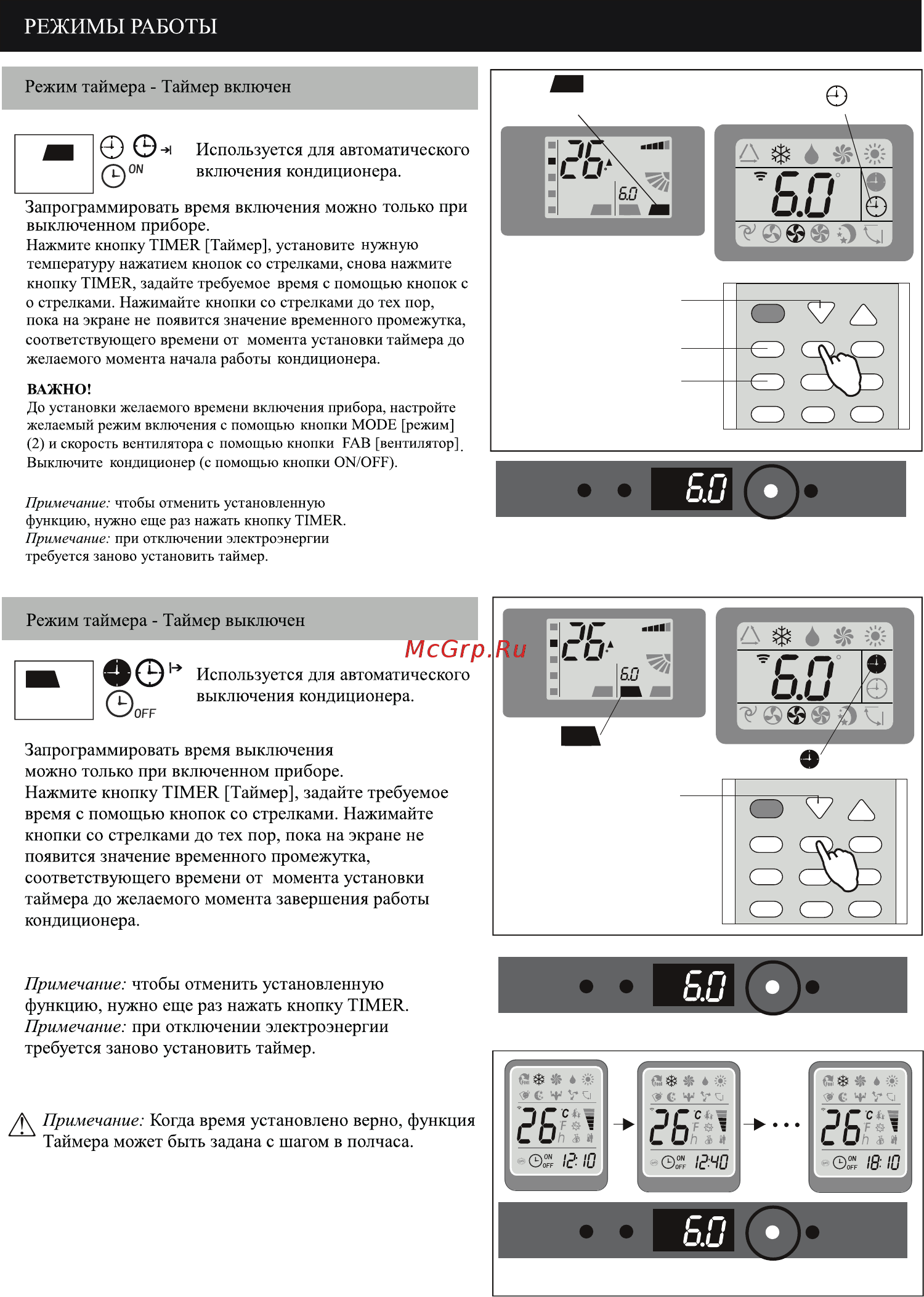 Besshof ZS-T07KC [16/40] Режимы работы