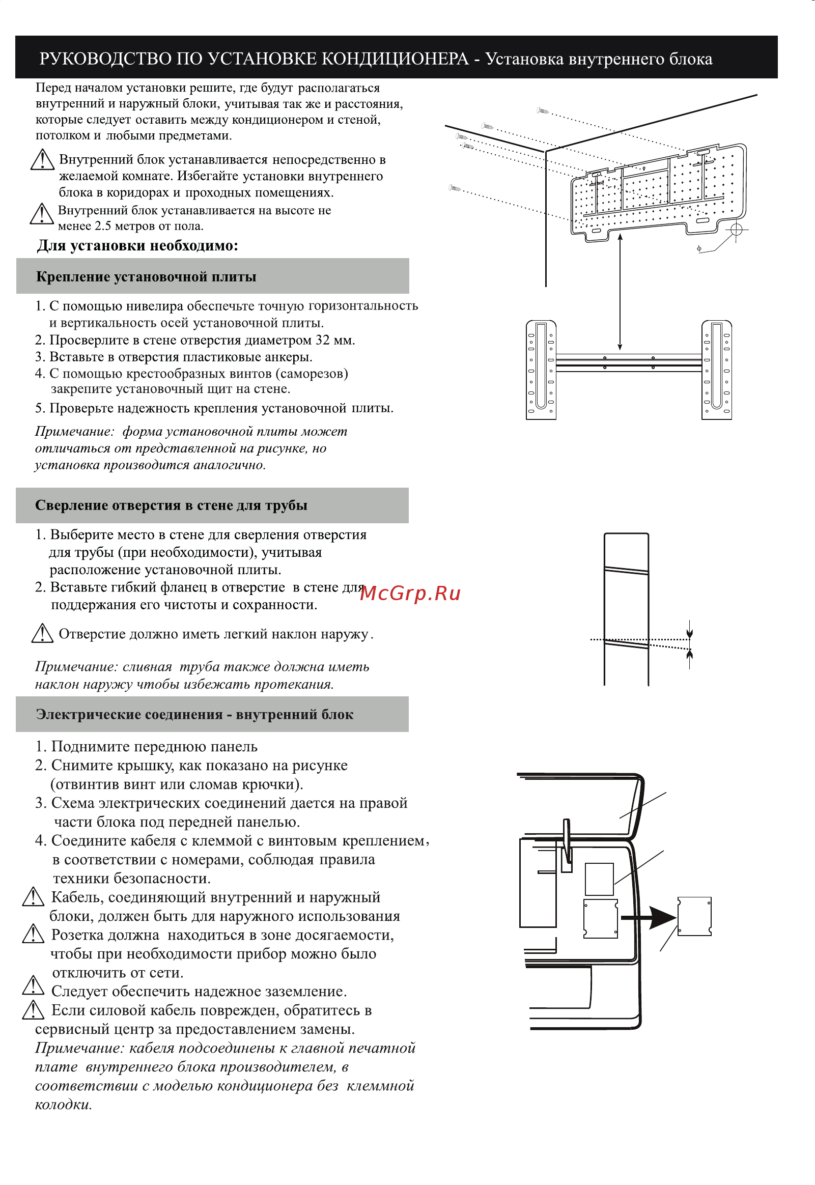 Besshof ZS-T07KC [21/40] Руководство по установке кондиционера установка внутреннего блока