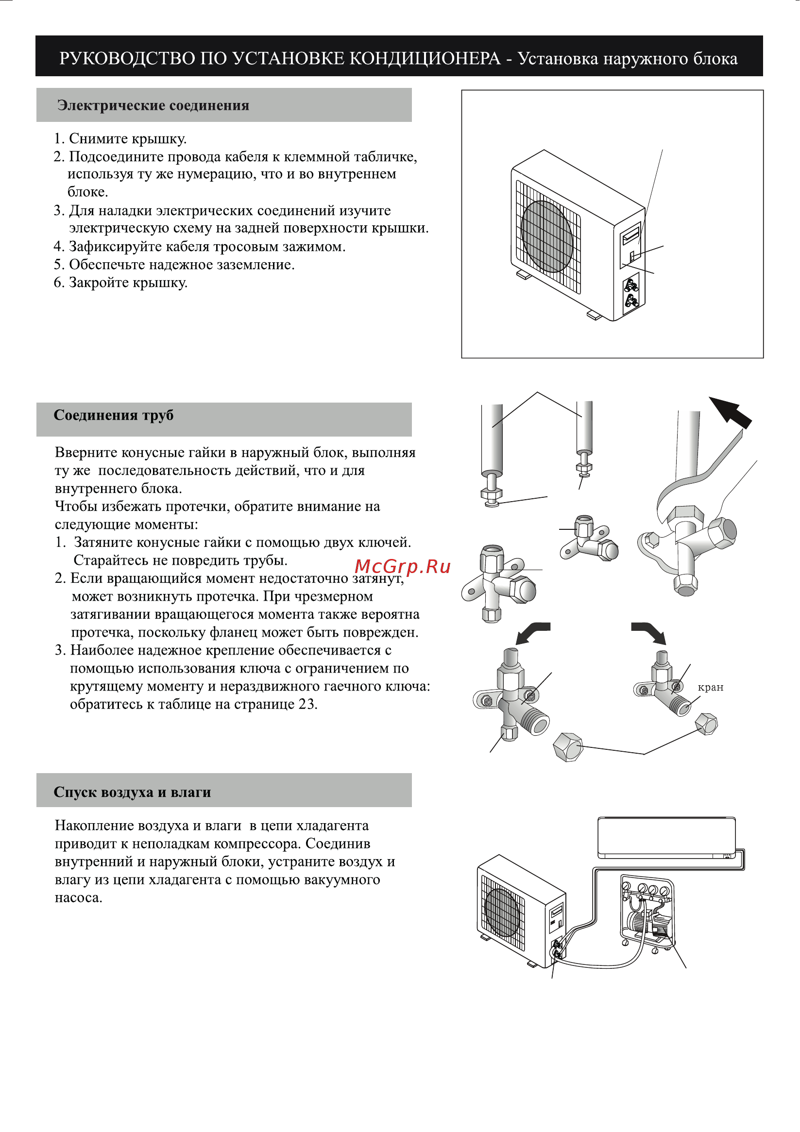 Besshof ZS-T07KC [24/40] Руководство по установке кондиционера установка наружного блока