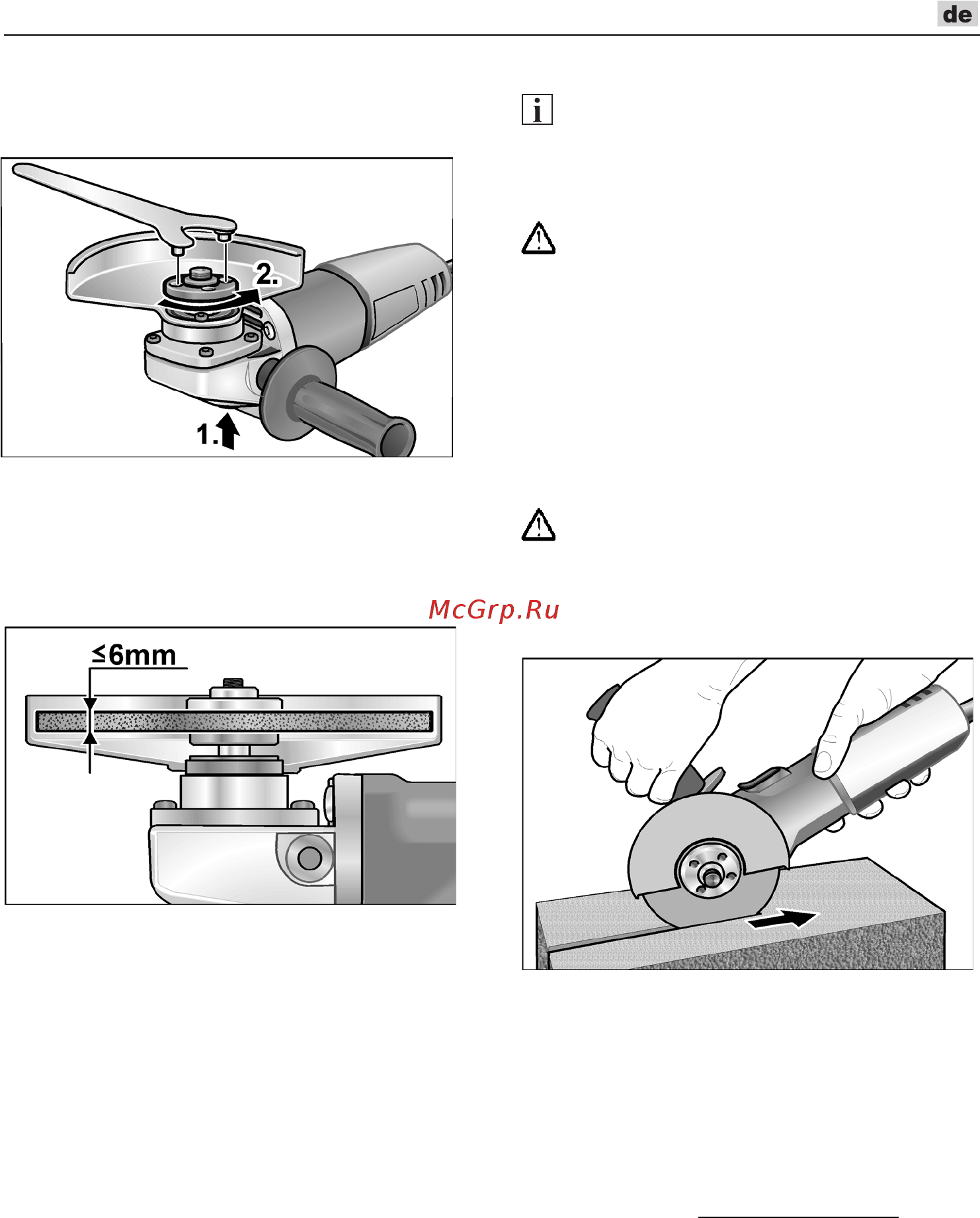 Flex L 1001 [11/270] Arbeitshinweise