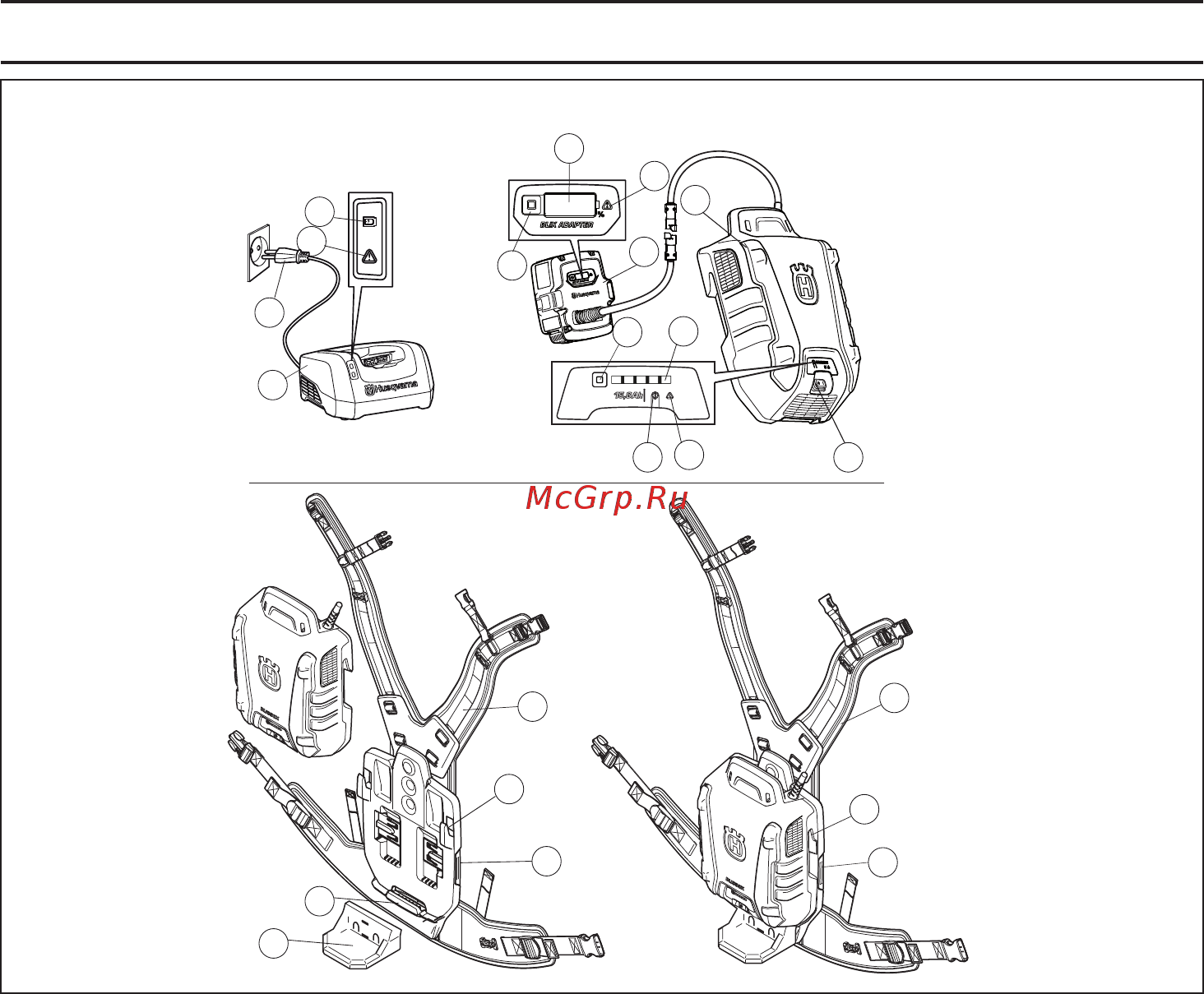 Husqvarna 36В 15.6Ач Li-Ion (BLi550X 9670931-01) [67/188] Che cosa c e
