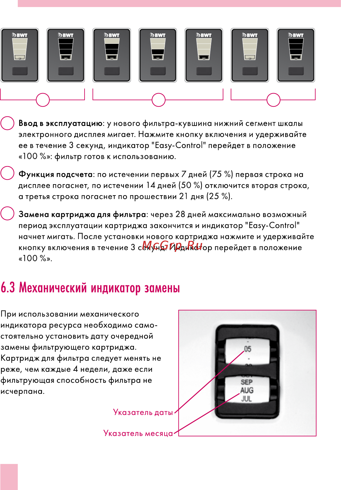 BWT Пингвин черничный смузи В25МР00 Инструкция по эксплуатации онлайн [14/60] 867173