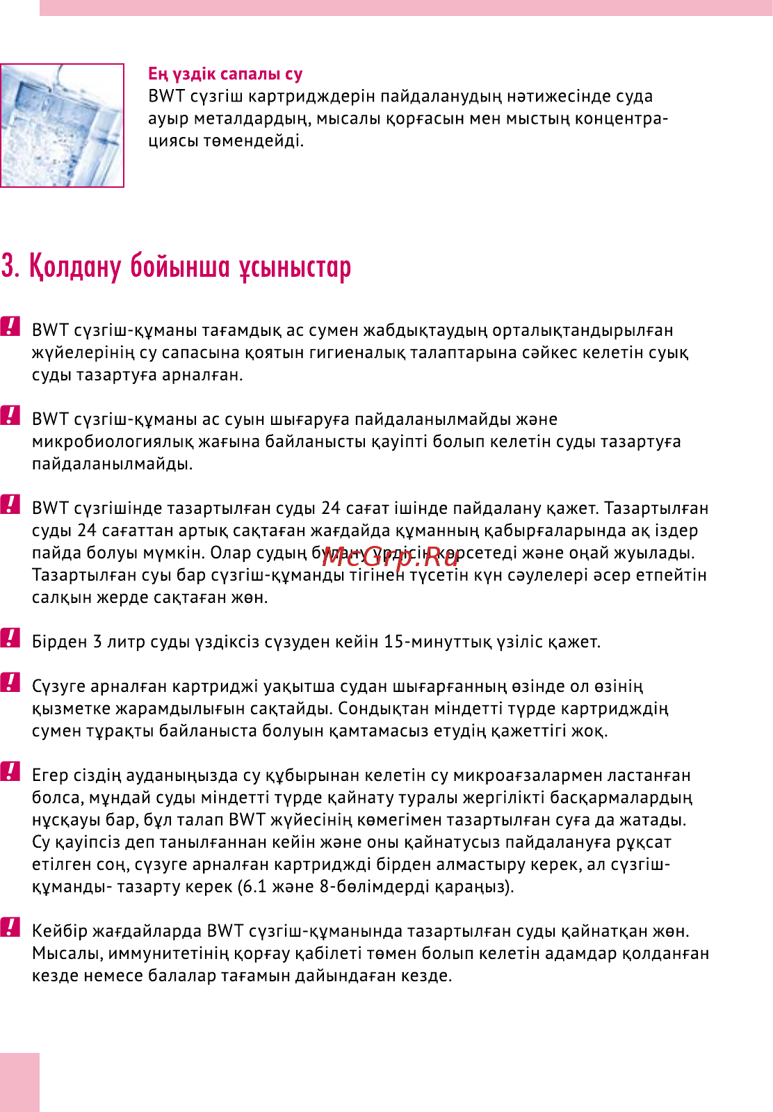 BWT Пингвин черничный смузи В25МР00 Инструкция по эксплуатации онлайн [36/60] 867173