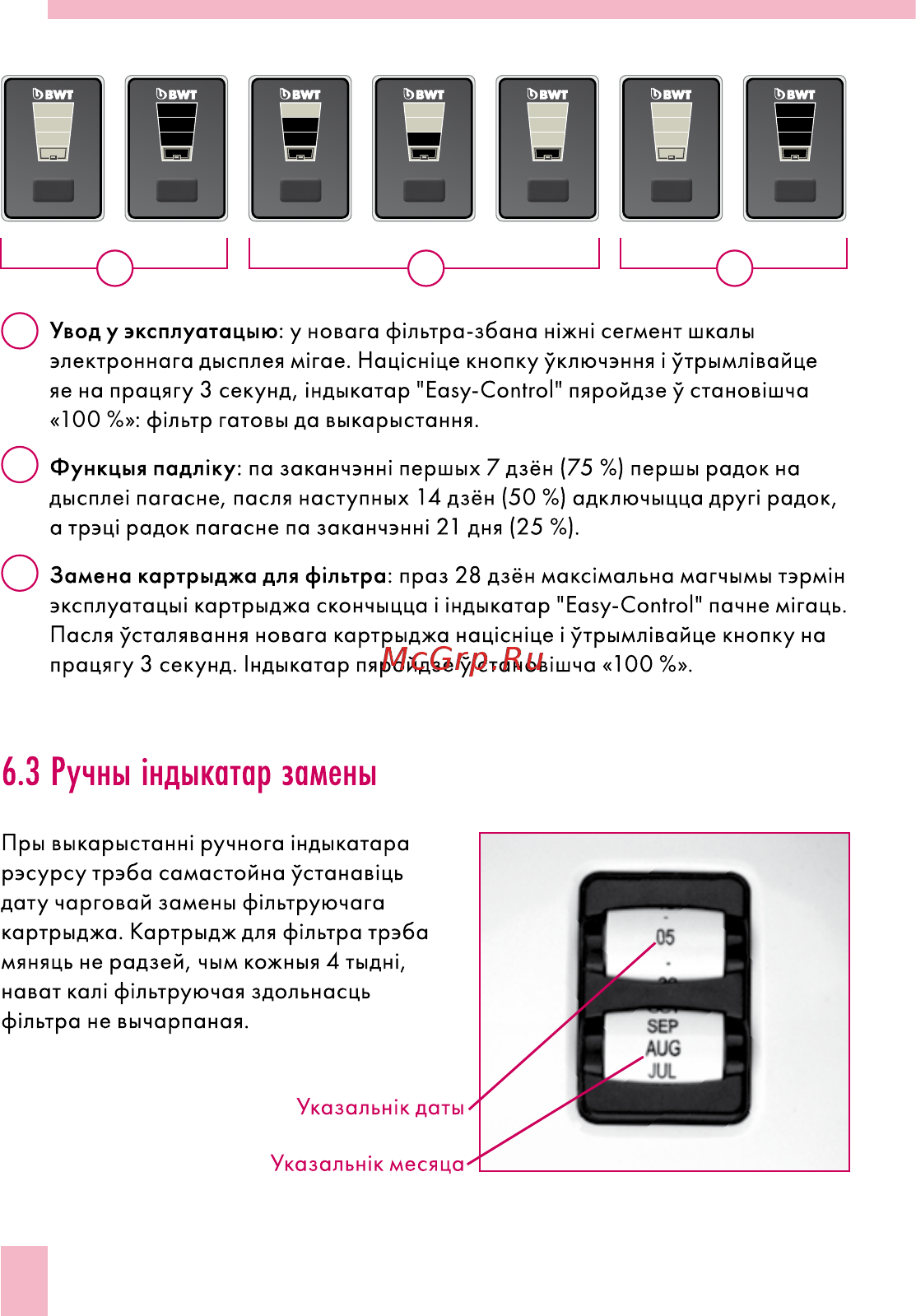 BWT Пингвин черничный смузи В25МР00 Инструкция по эксплуатации онлайн [56/60] 867173