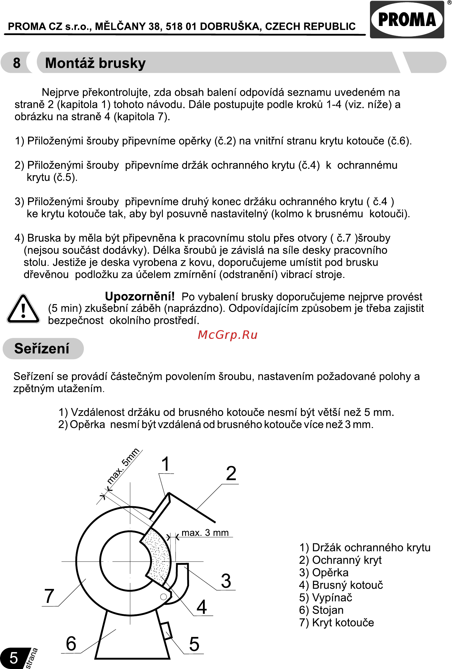 Proma BKL-2000 (25450200) [6/16] Montaz brusky