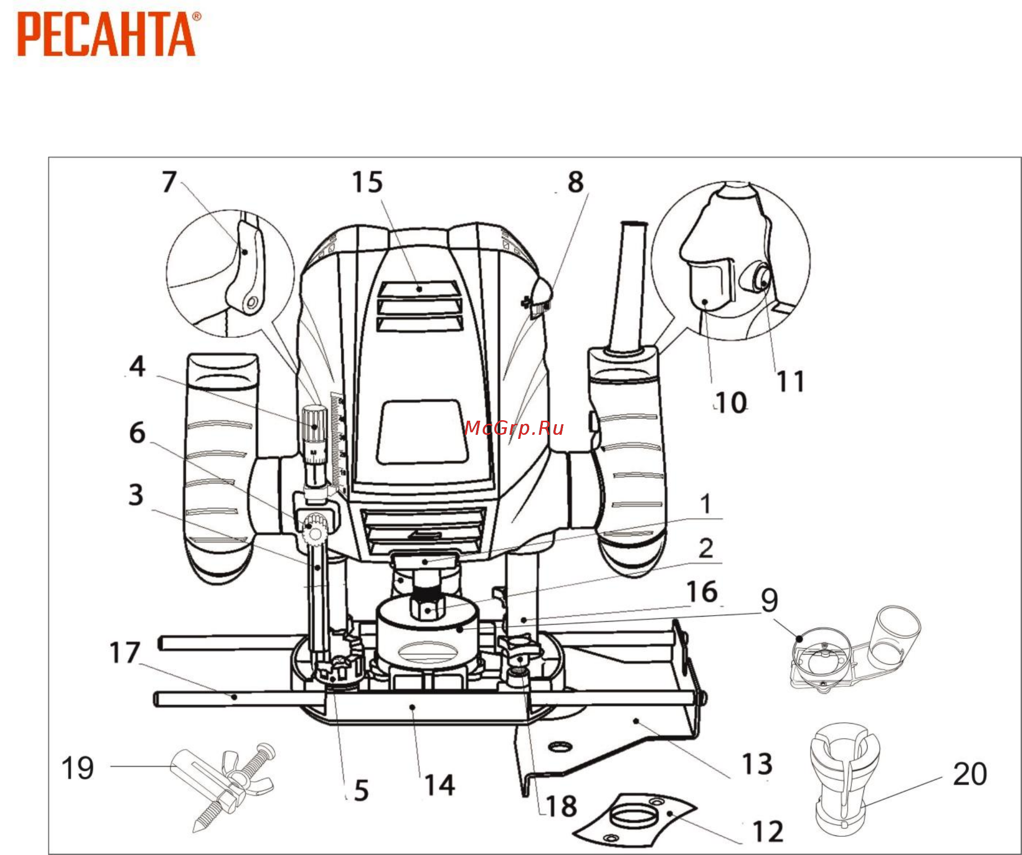 Ресанта ФМ-1900Э 75/13/2 Инструкция по эксплуатации онлайн [5/22] 510213