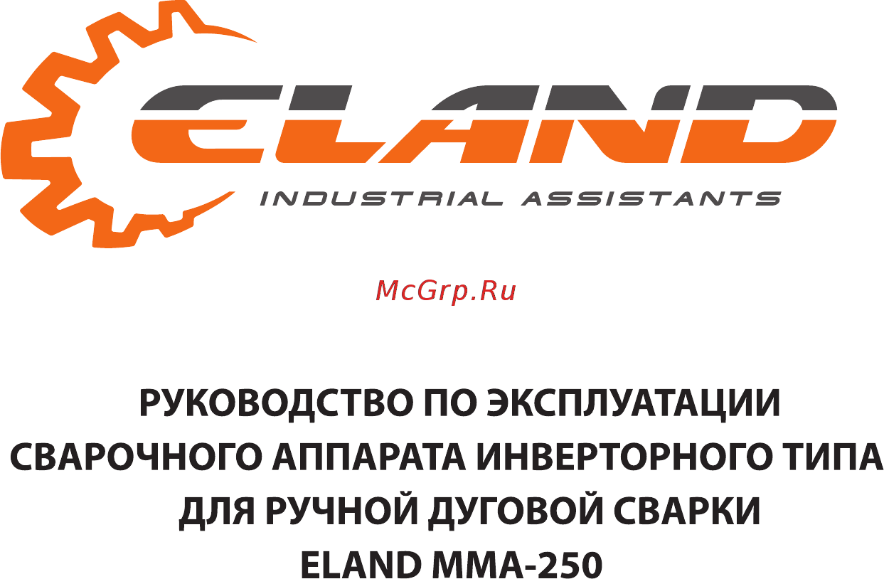 Eland MMA-250 Инструкция по эксплуатации онлайн [4/28] 510374