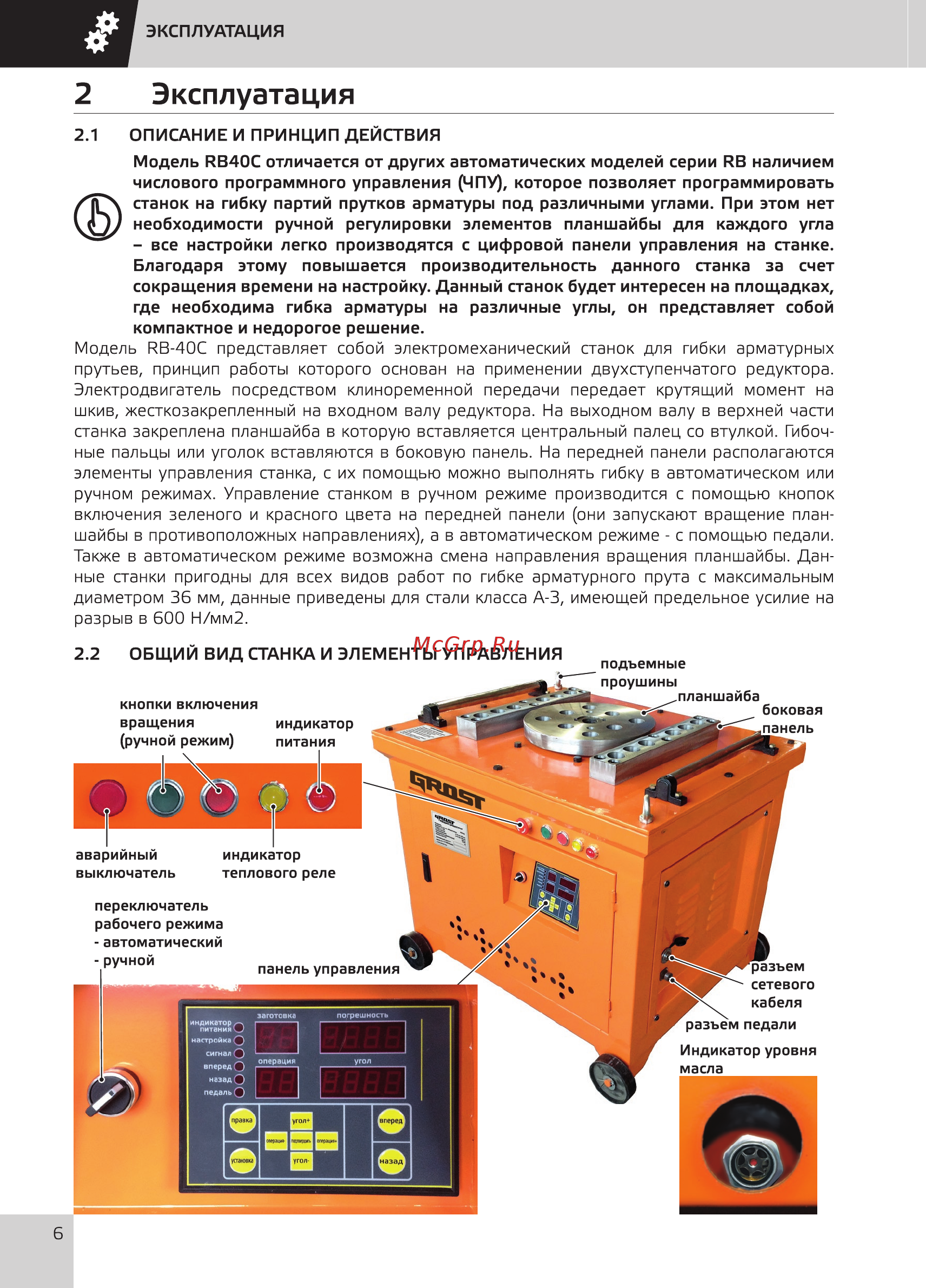 Grost RB-40С (117025) [7/17] Эксплуатация