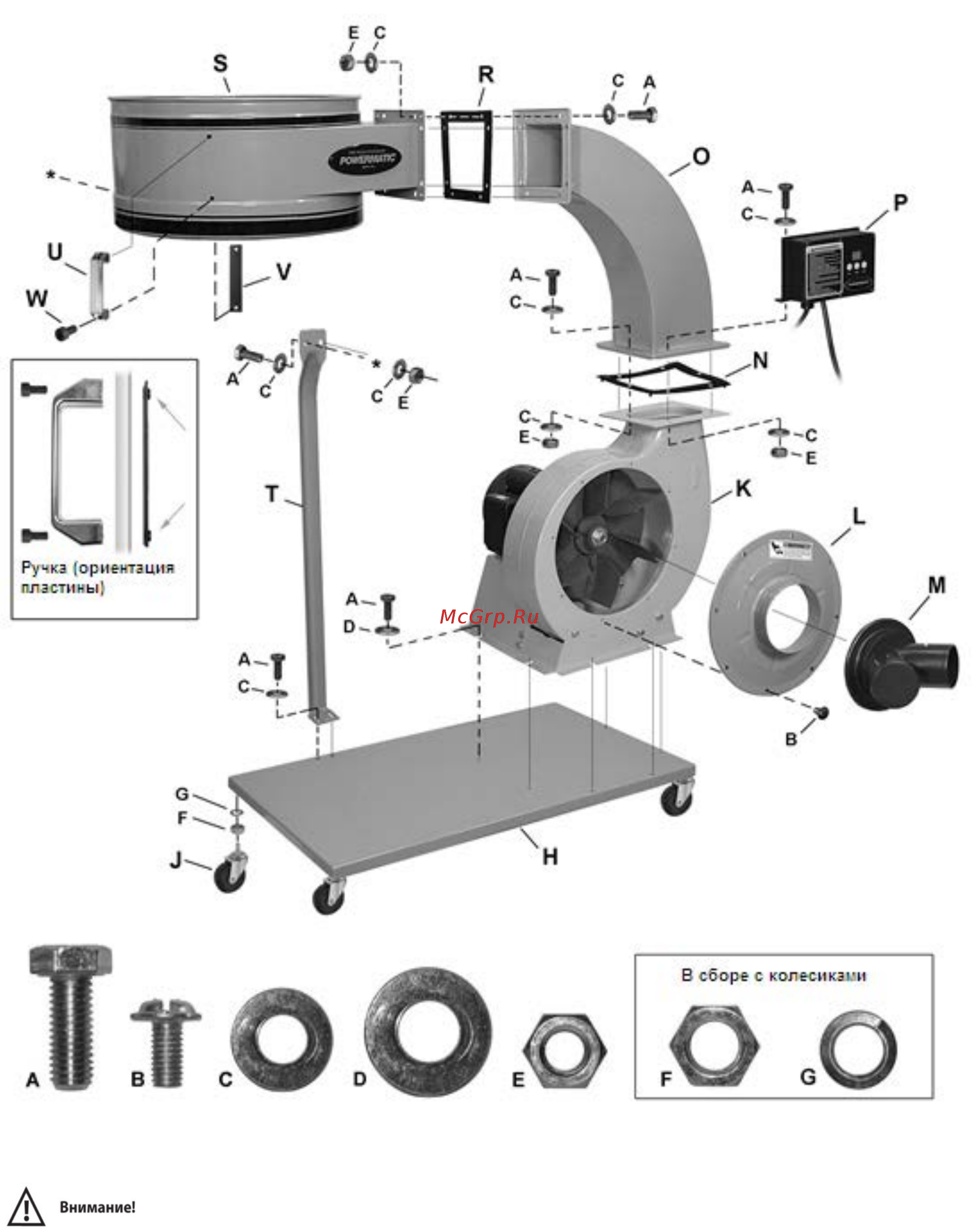 POWERMATIC PM1300CK-T [7/18] Соединительная труба и блок управления