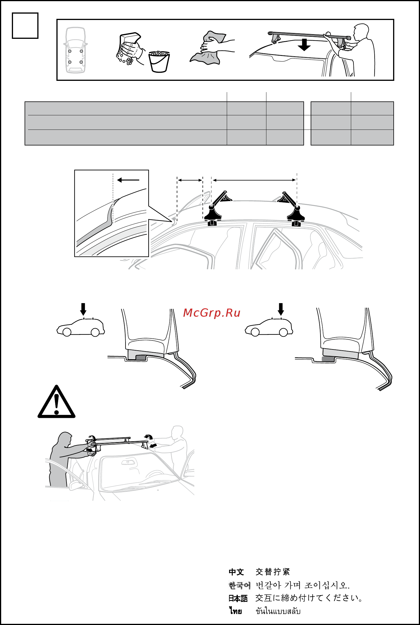 Thule 1304 [6/8] Honda accord 4 dr sedan 03 07 250 mm 680 mm 9