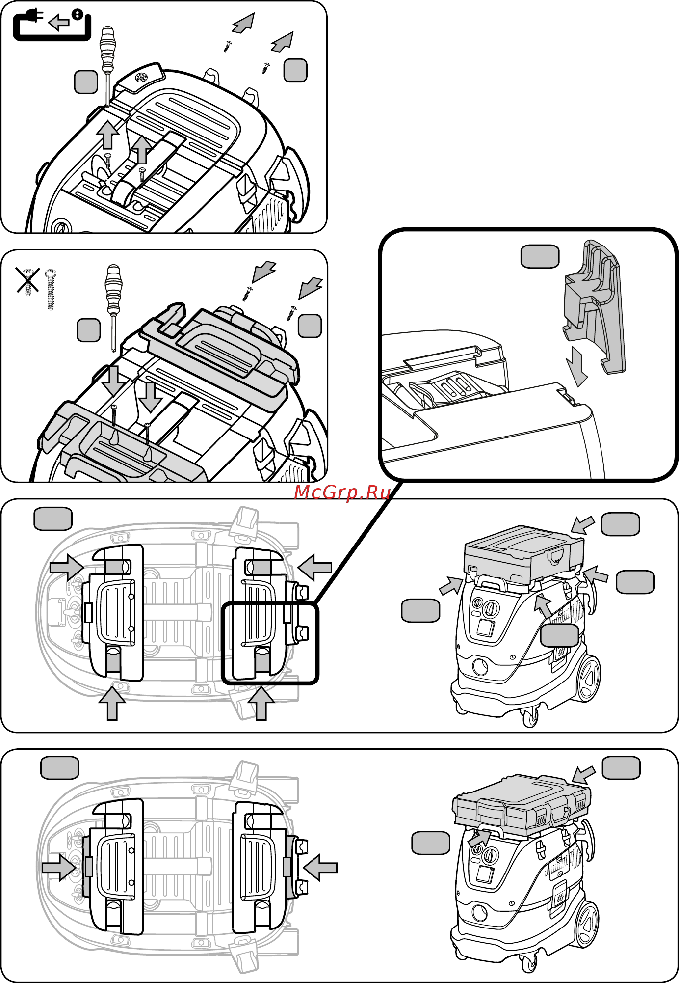 Mirka 1230 L PC [7/392] Case fastening accessory