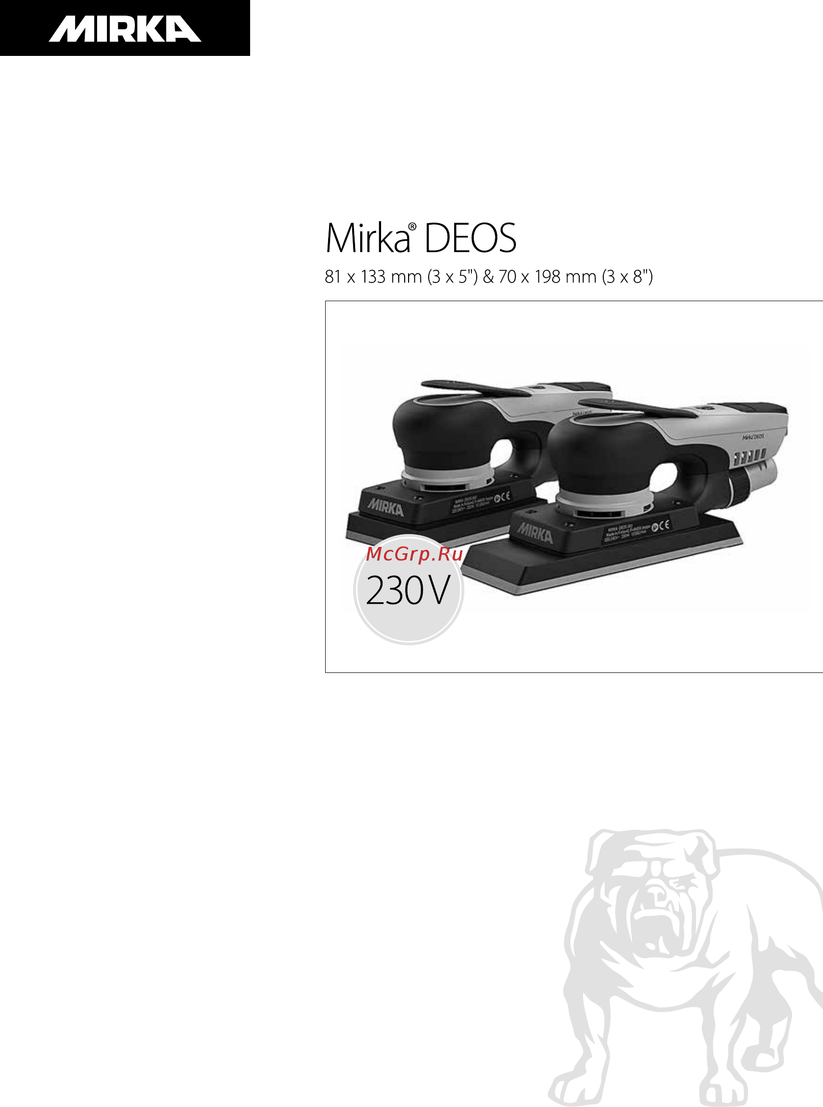 Mirka DEOS383CV MID3830201 Инструкция по эксплуатации онлайн