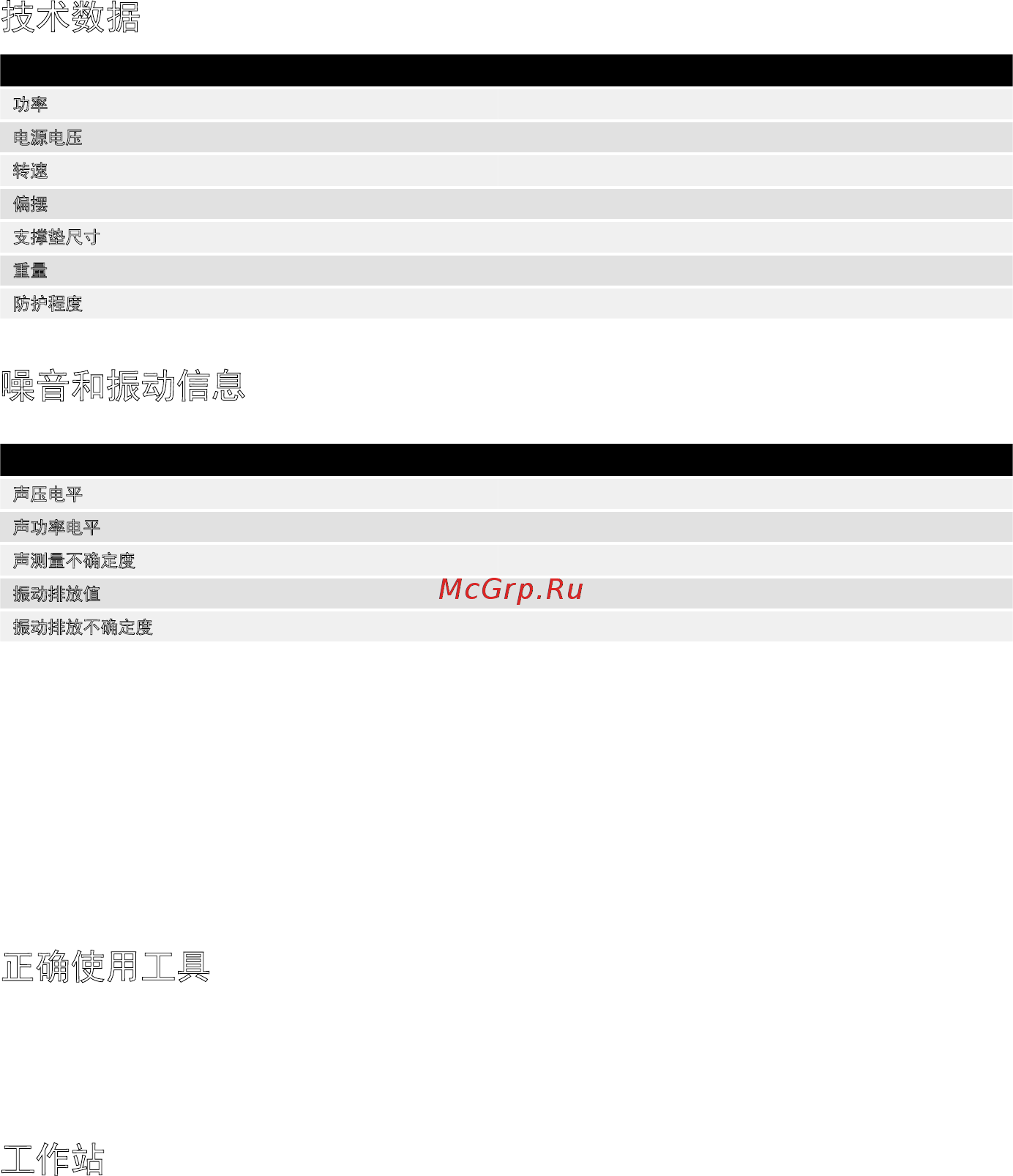 Mirka DEOS 353CV [184/188] 噪音和振动信息