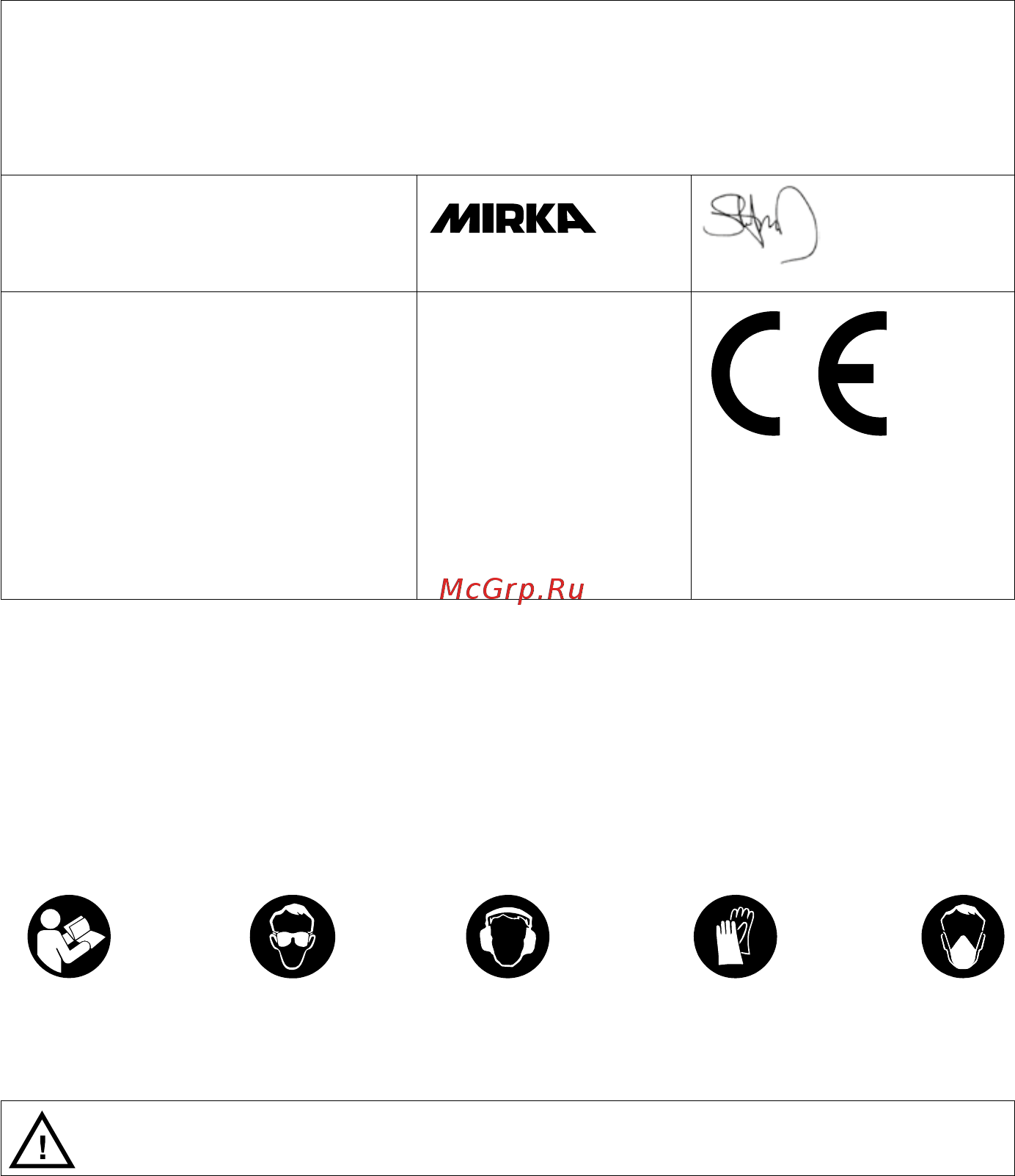 Mirka DEOS 383CV [56/188] Lugege ja järgige