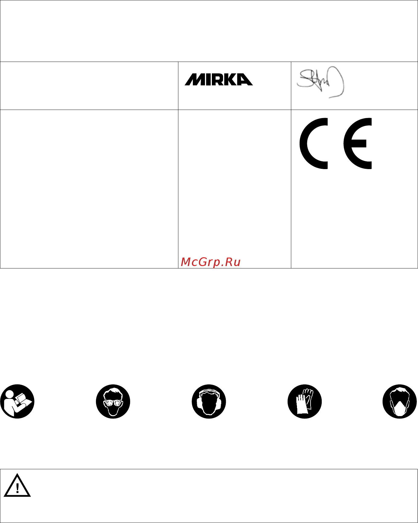 Mirka DEROS 625CV [112/232] Dichiarazione di conformità