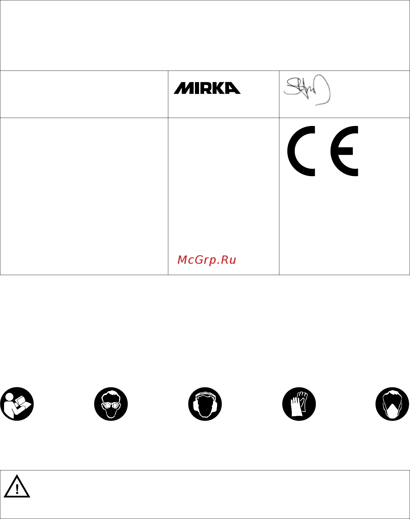 Mirka DEROS 650CV [168/232] Declaração de conformidade