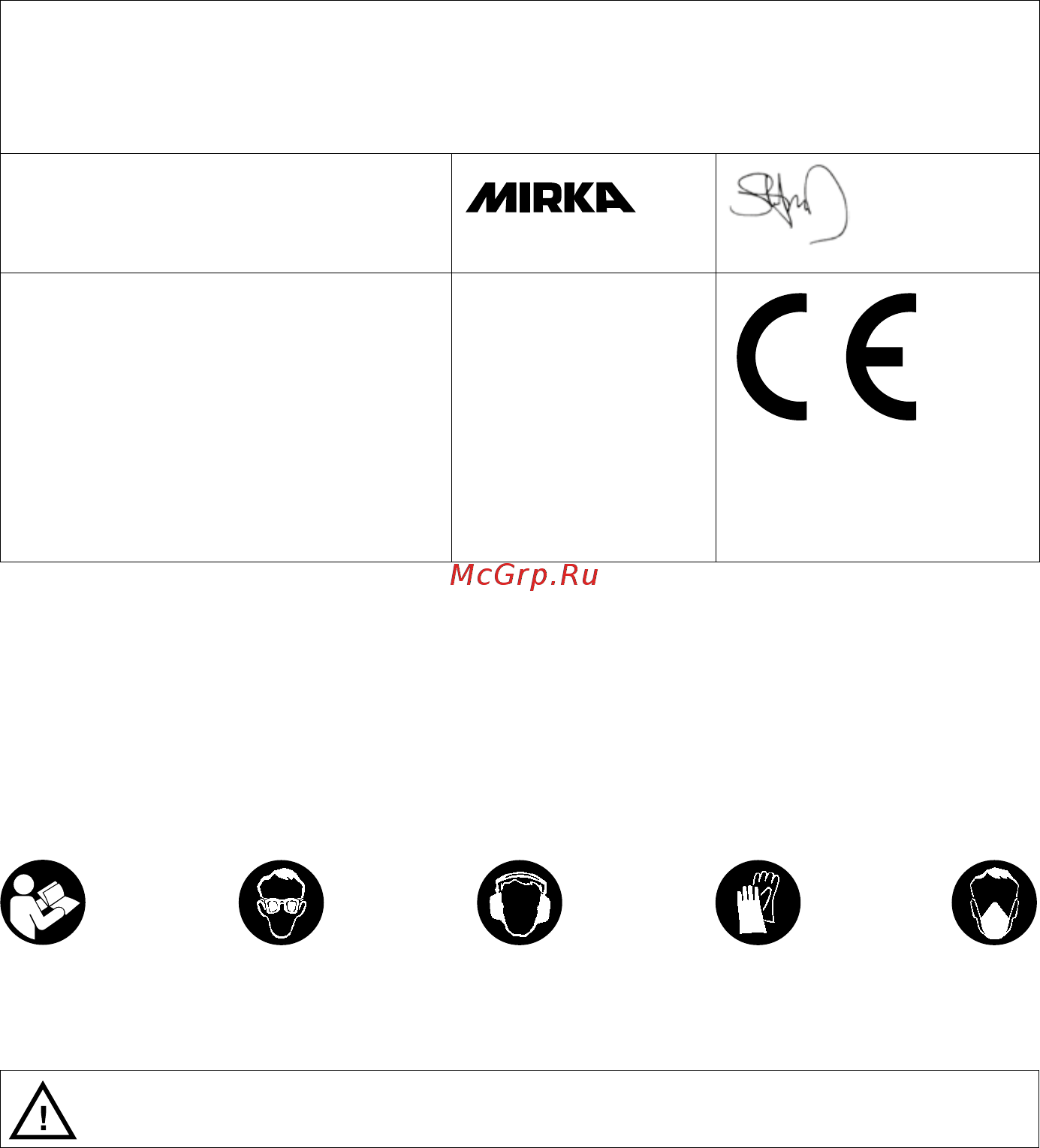 Mirka DEROS650CV без блока питания MID652022 [216/232] Gerekli kişisel koruyucu donanım