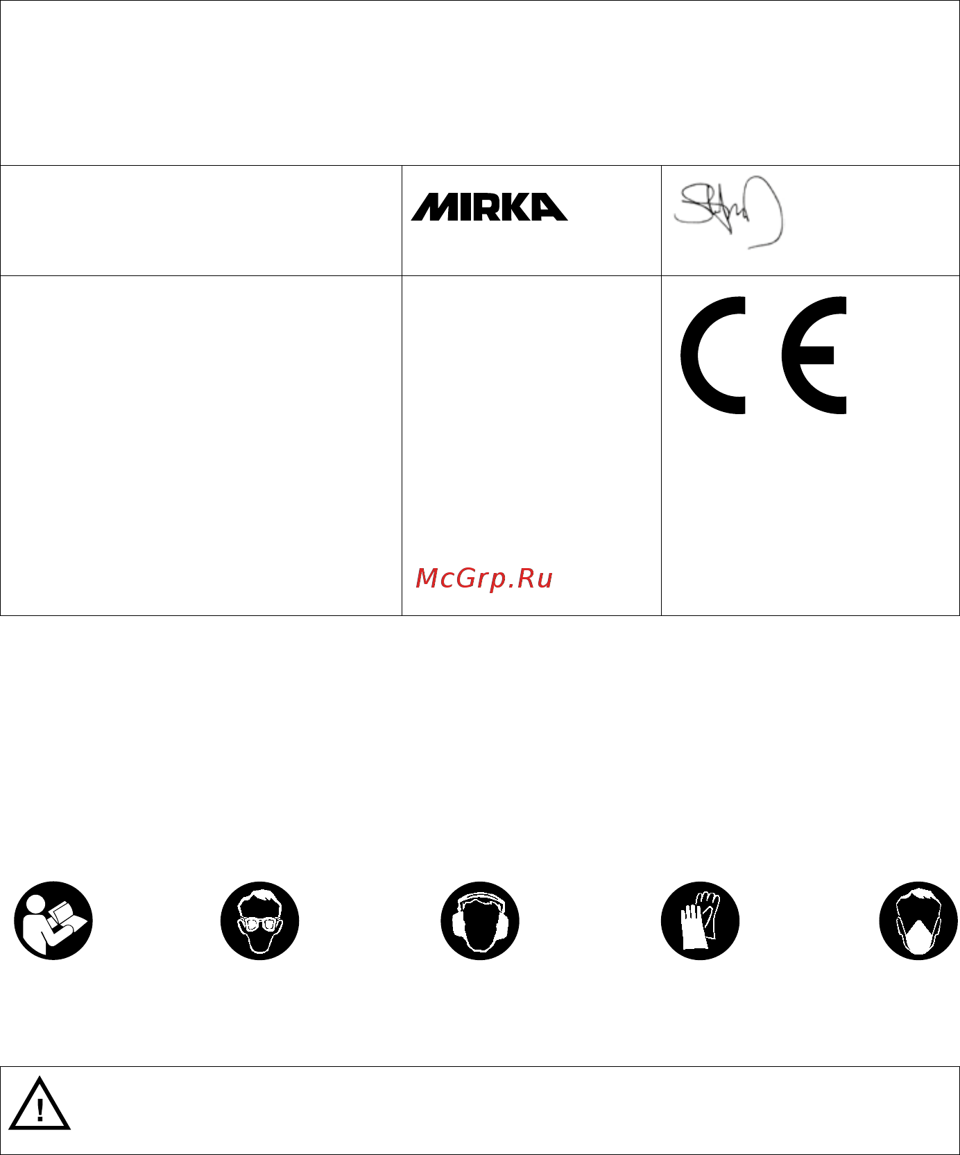 Mirka DEROS650CV без блока питания MID652022 [32/232] Følgende bedes læst og overholdt