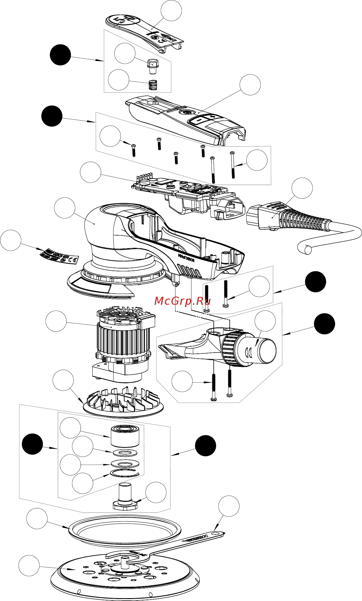 Mirka DEROS 650CV [4/232] Exploded view