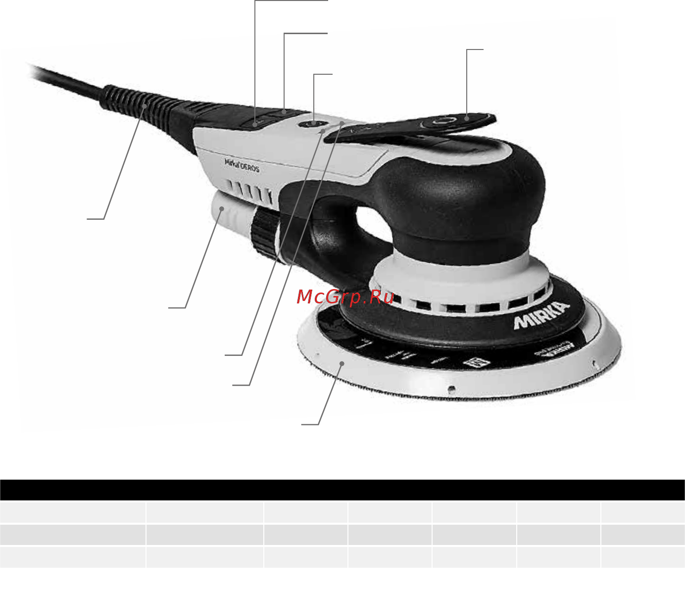 Mirka DEROS 650CV [7/232] Backing pad