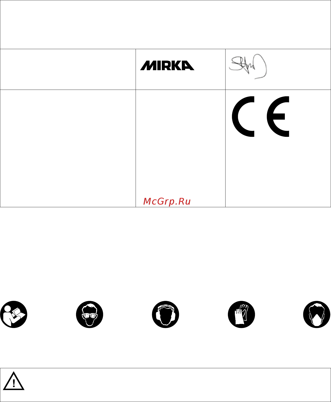 Mirka DEROS650CV без блока питания MID652022 [72/232] Kohustuslikud isikukaitsevahendid