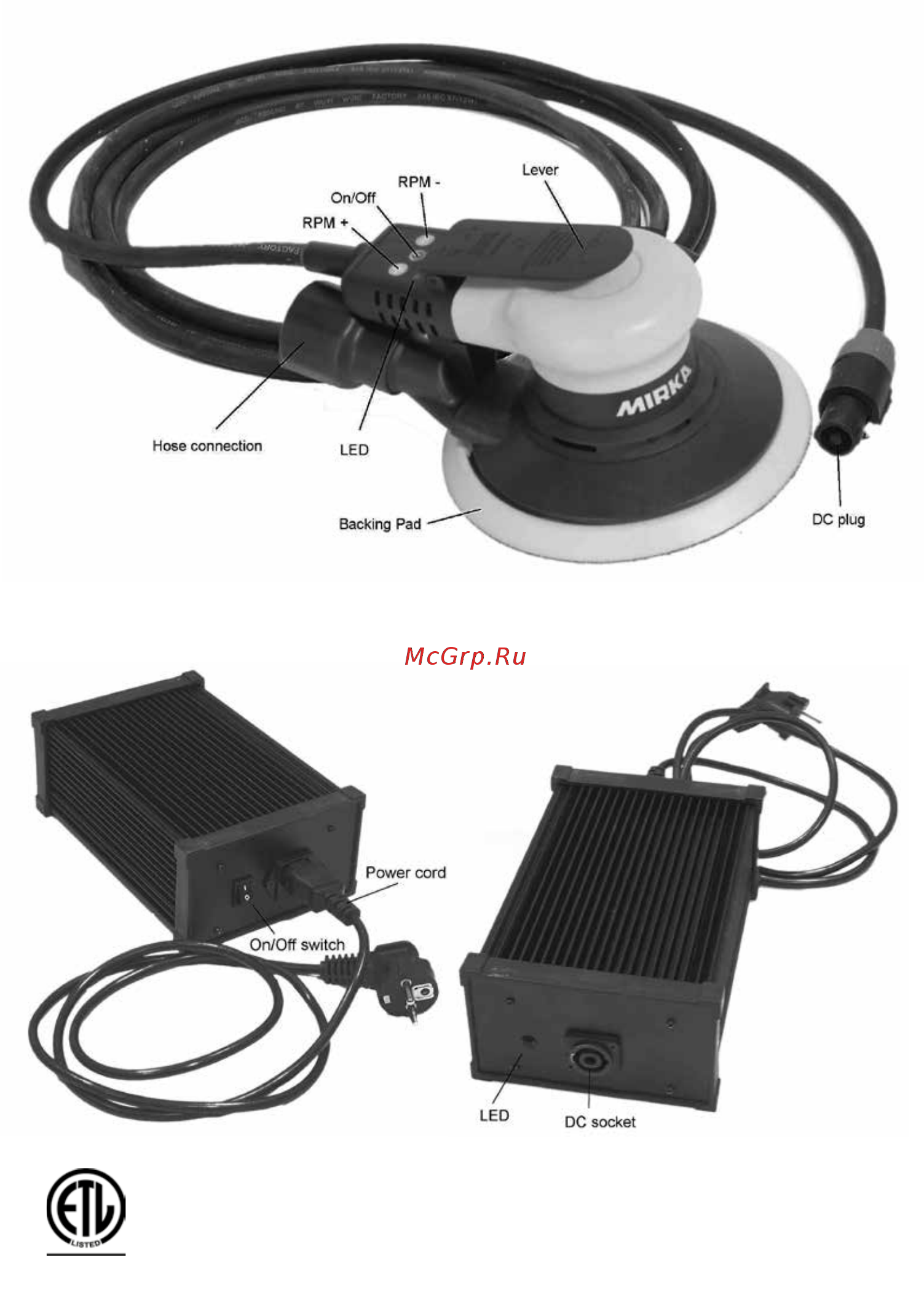 Mirka CEROS 550CV [89/108] Power supply unit