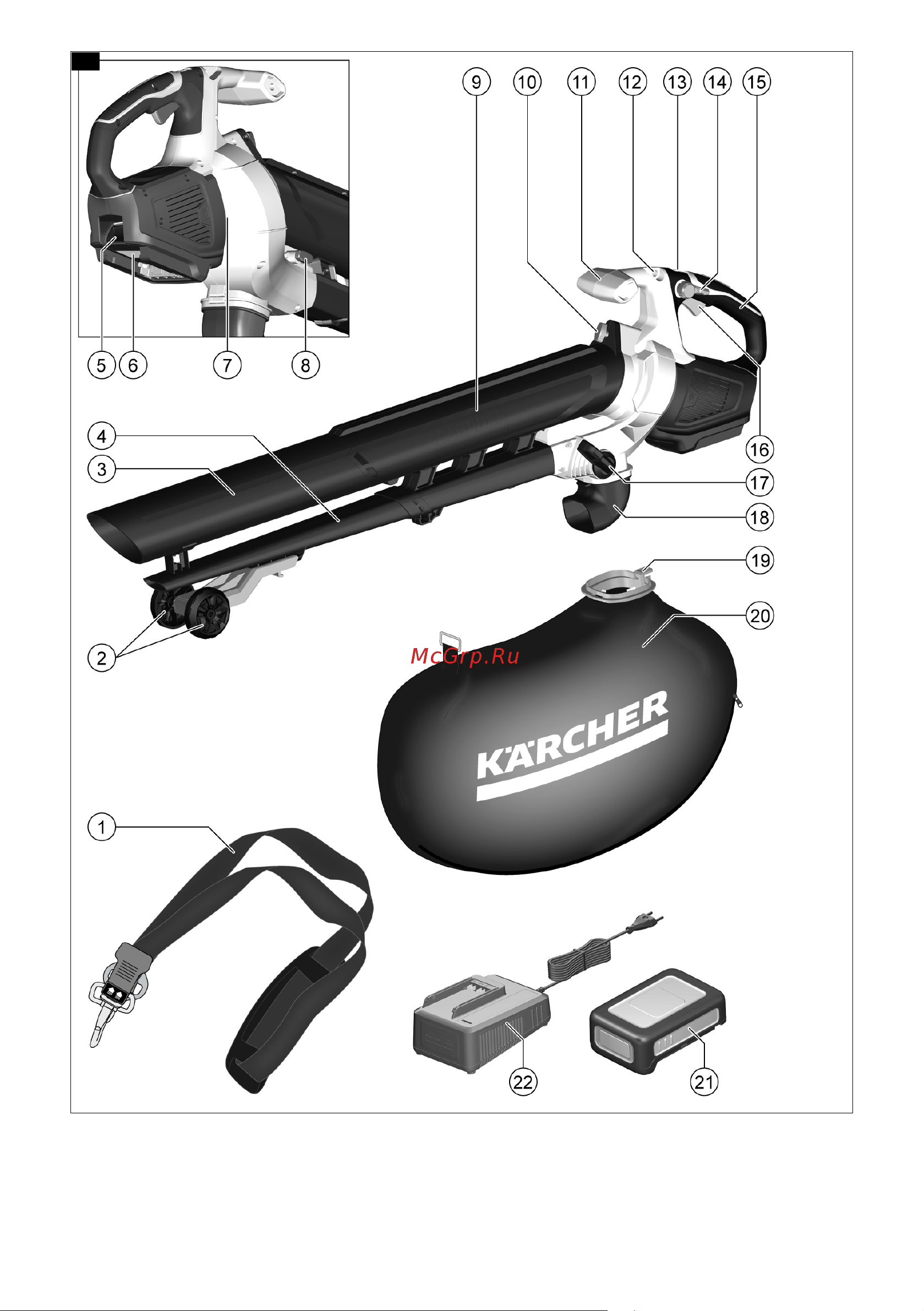 Karcher BLV 18-200 Battery Инструкция по эксплуатации онлайн [2/312] 512785