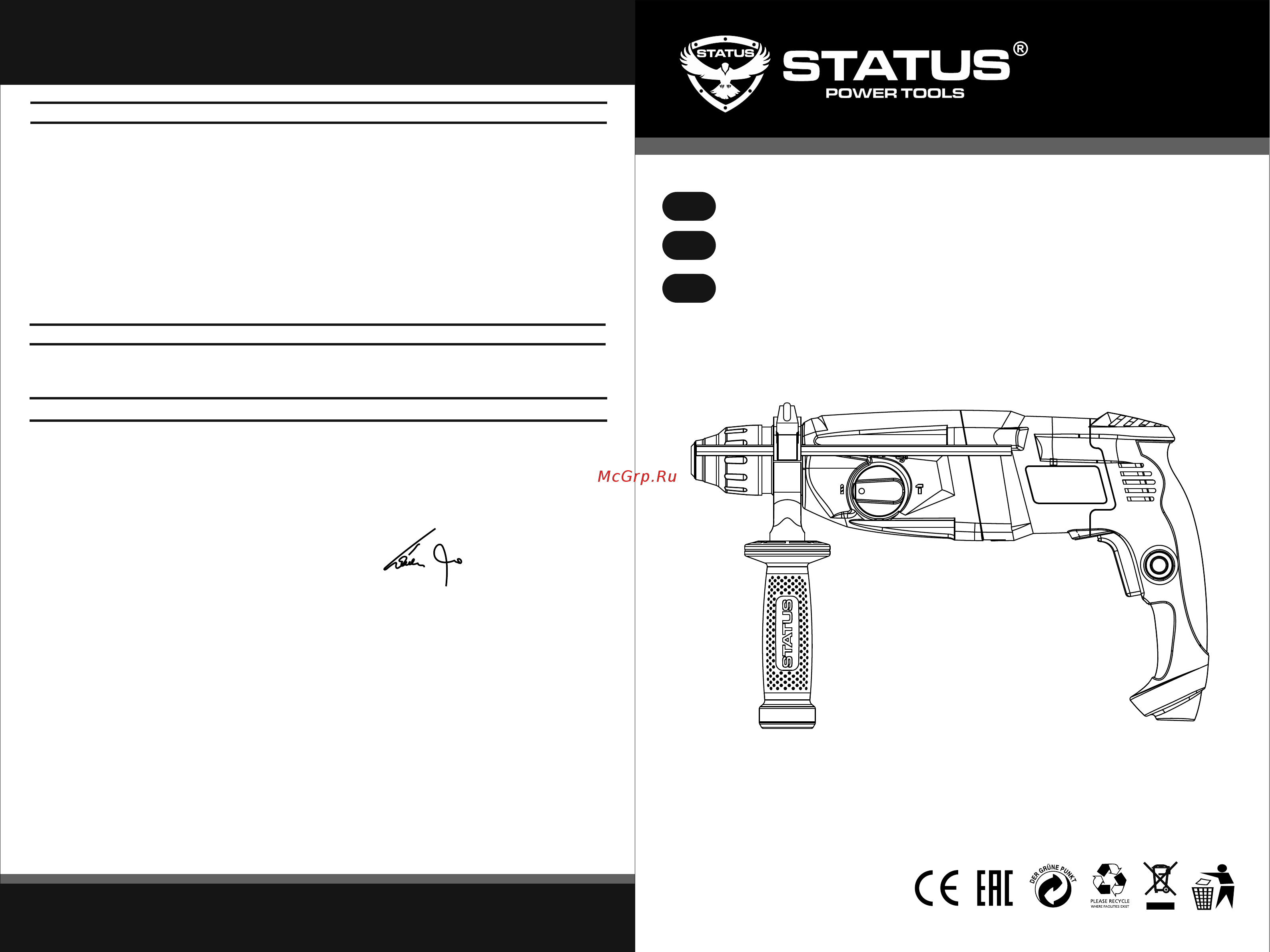 STATUS MPR31 (01281001) Инструкция по эксплуатации онлайн