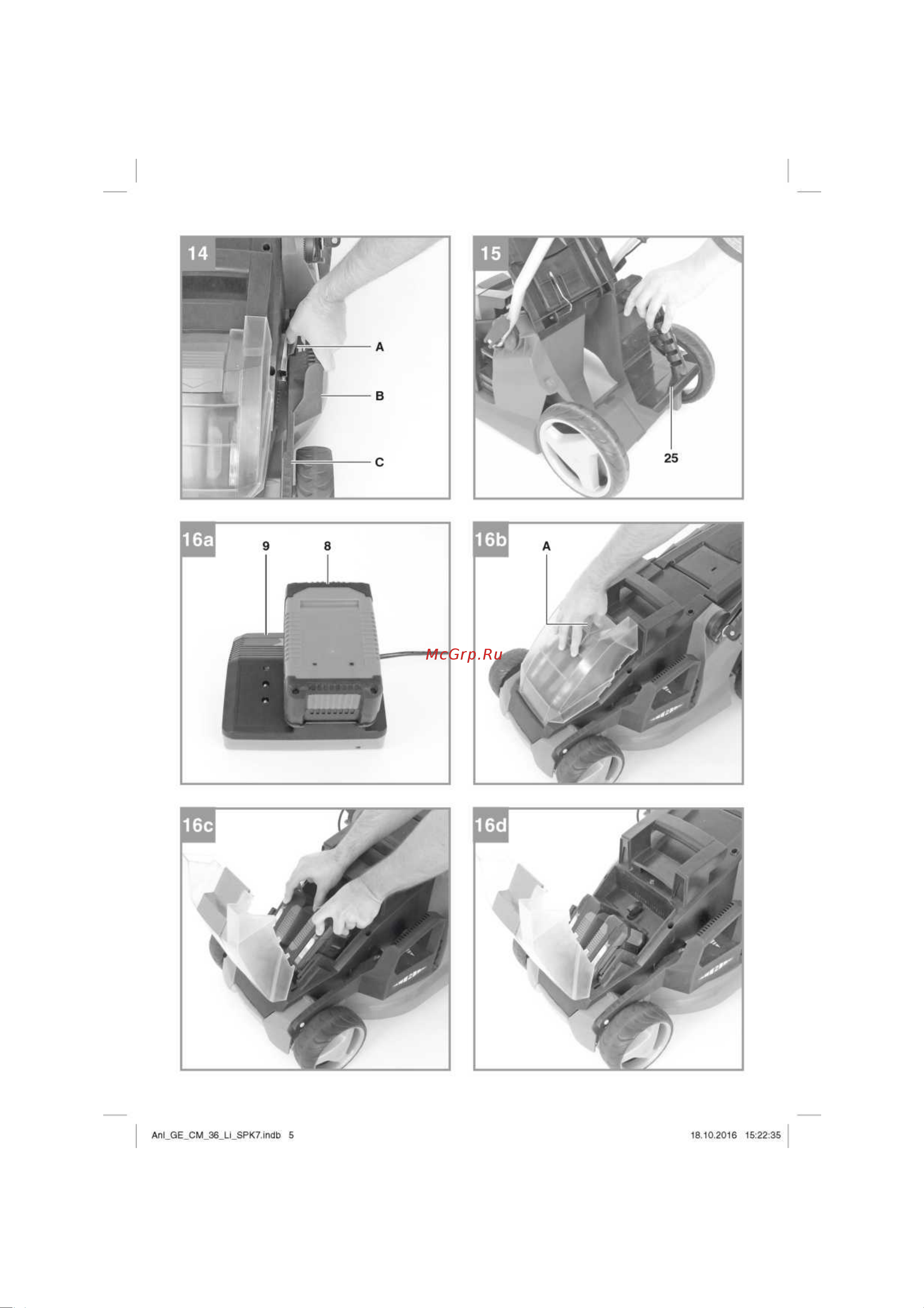Einhell PXC GE-CM 36 Li Kit Инструкция по эксплуатации онлайн [5/19] 512976