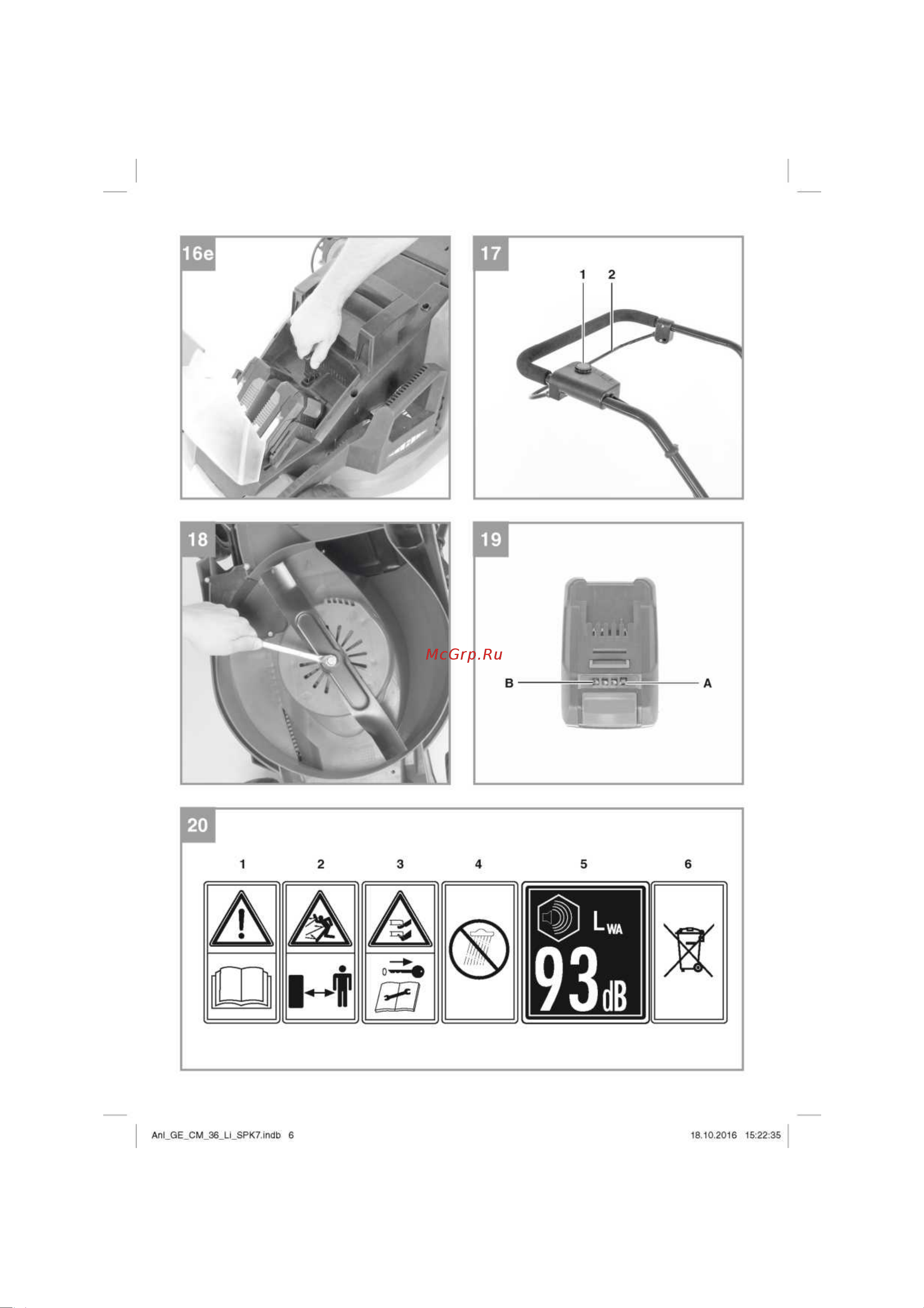 Einhell PXC GE-CM 36 Li Kit Инструкция по эксплуатации онлайн [6/19] 512976
