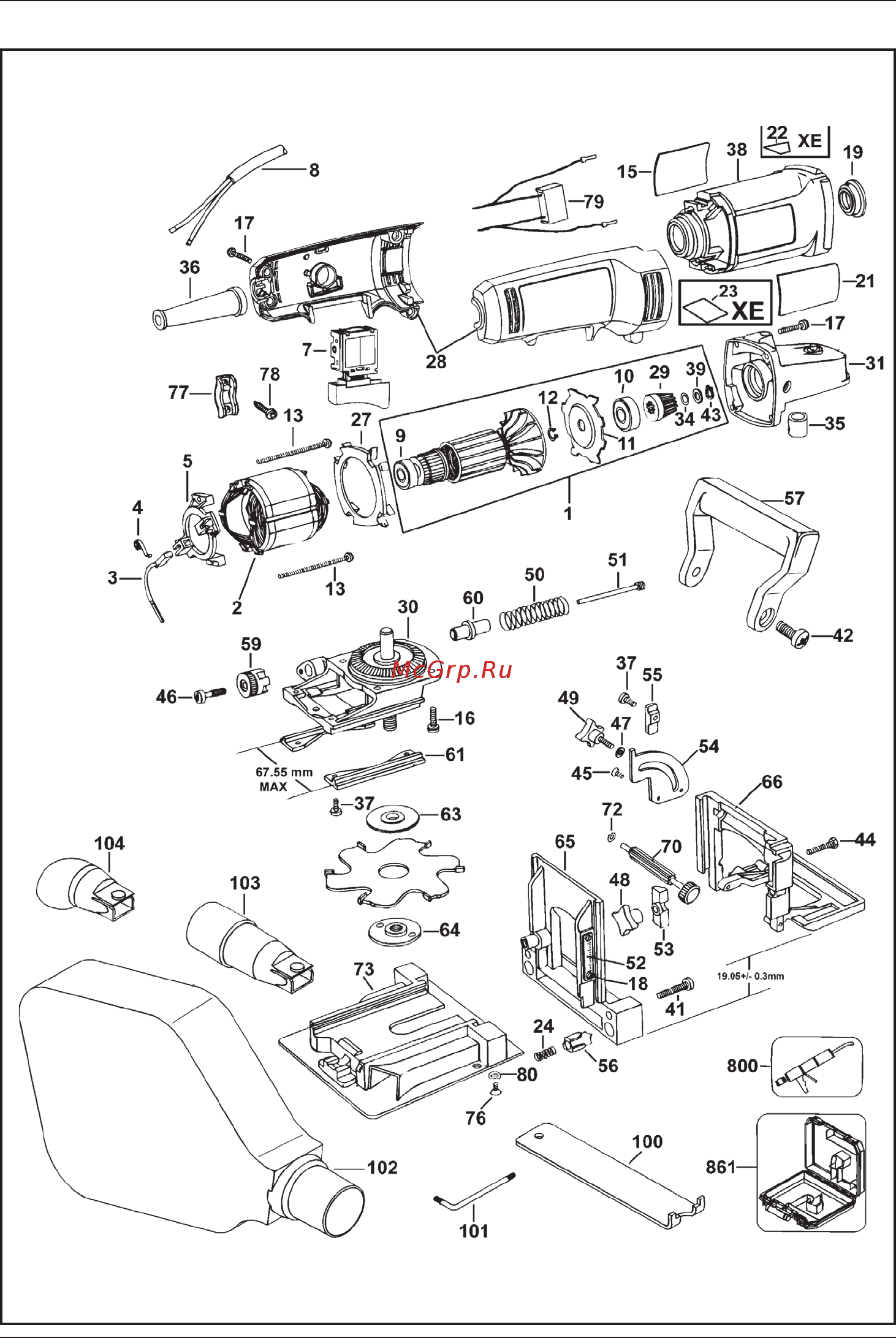 Dewalt DW 682 K Инструкция по эксплуатации онлайн [20/24] 818503